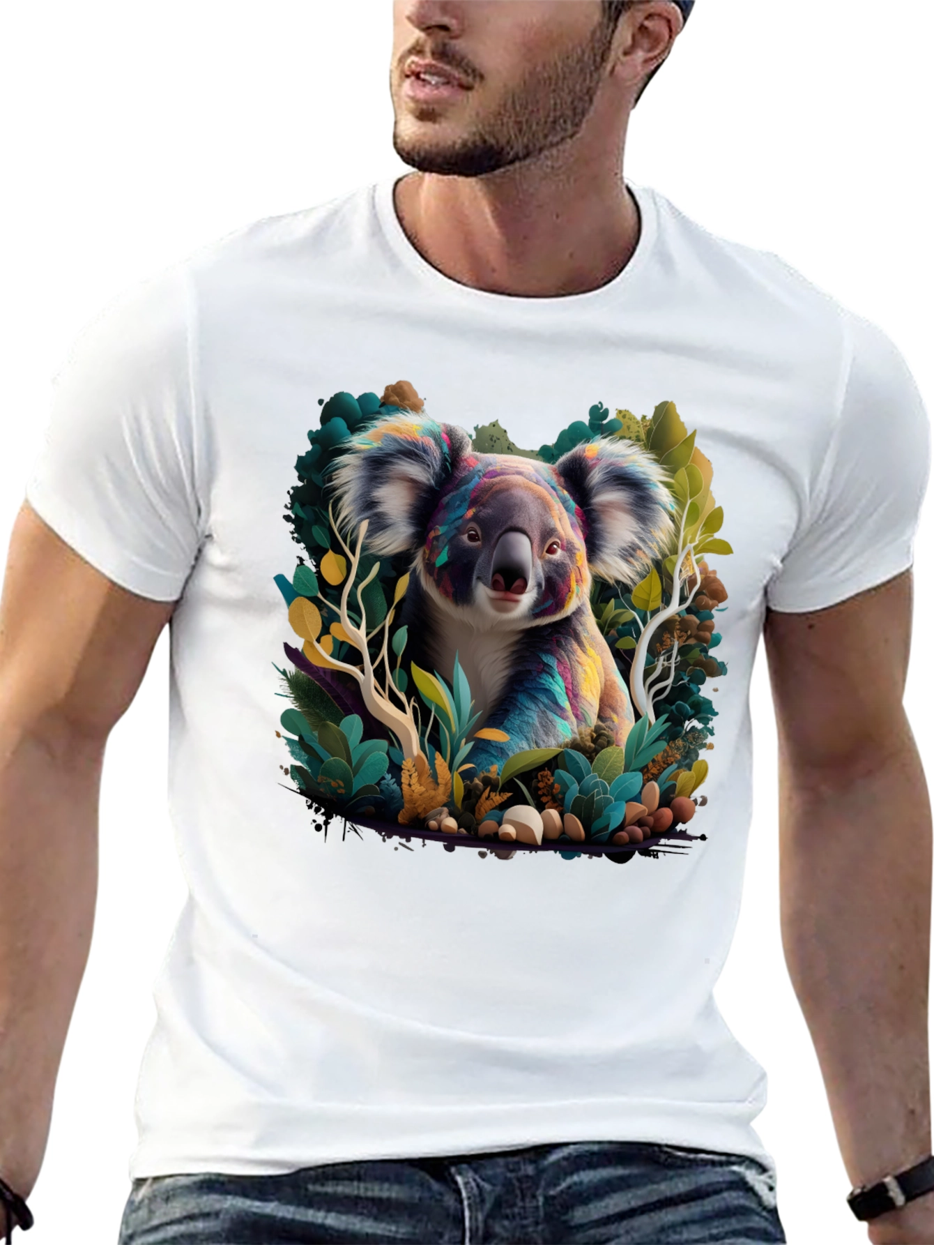 Black Koala Art Graphic Tee - Black view 13