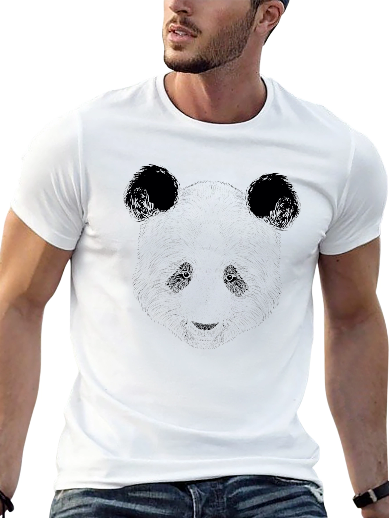 Black Panda Graphic T-Shirt - Classic Black Tee view 13