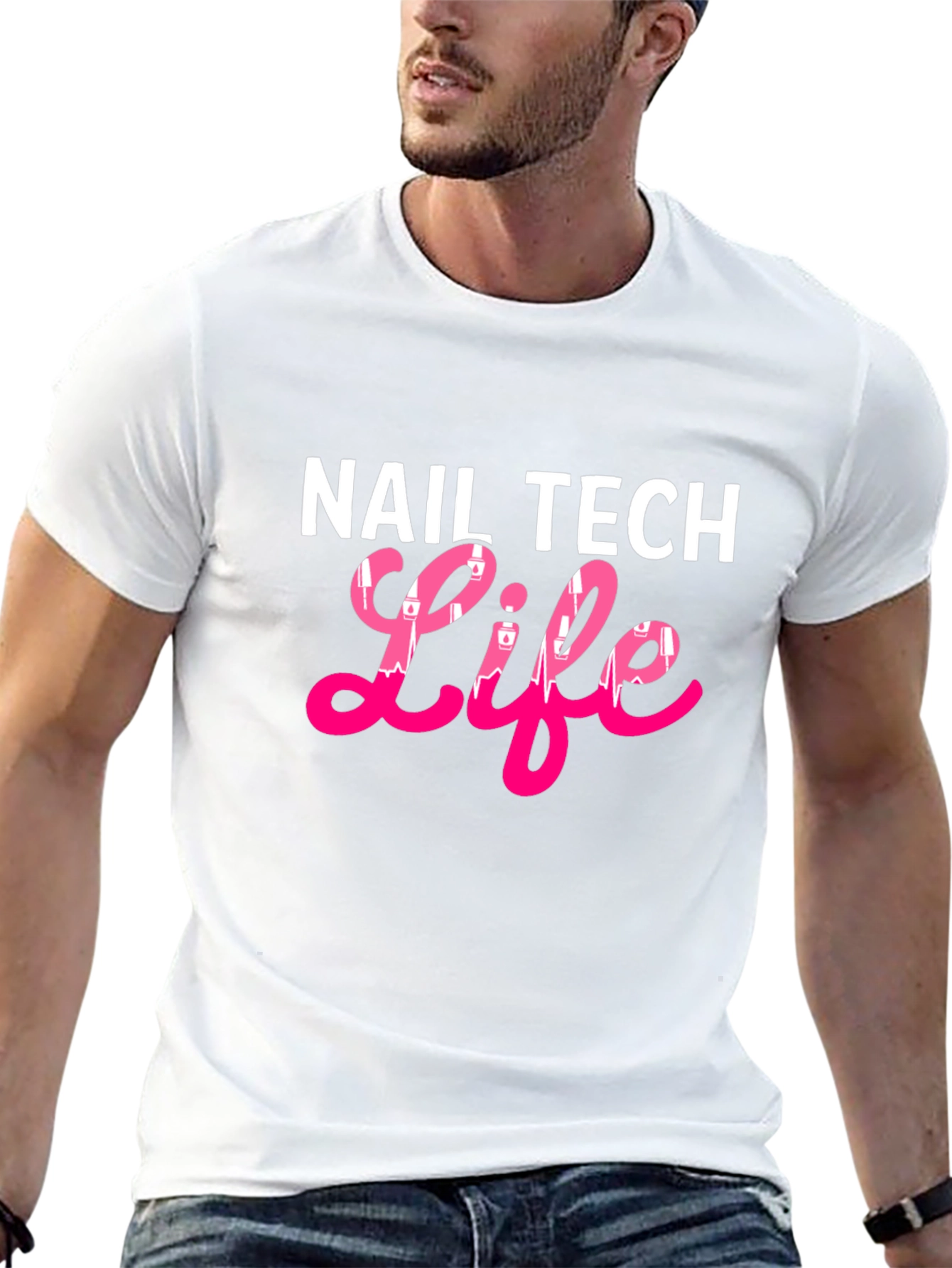 Black Nail Tech Life Black T-Shirt view 13