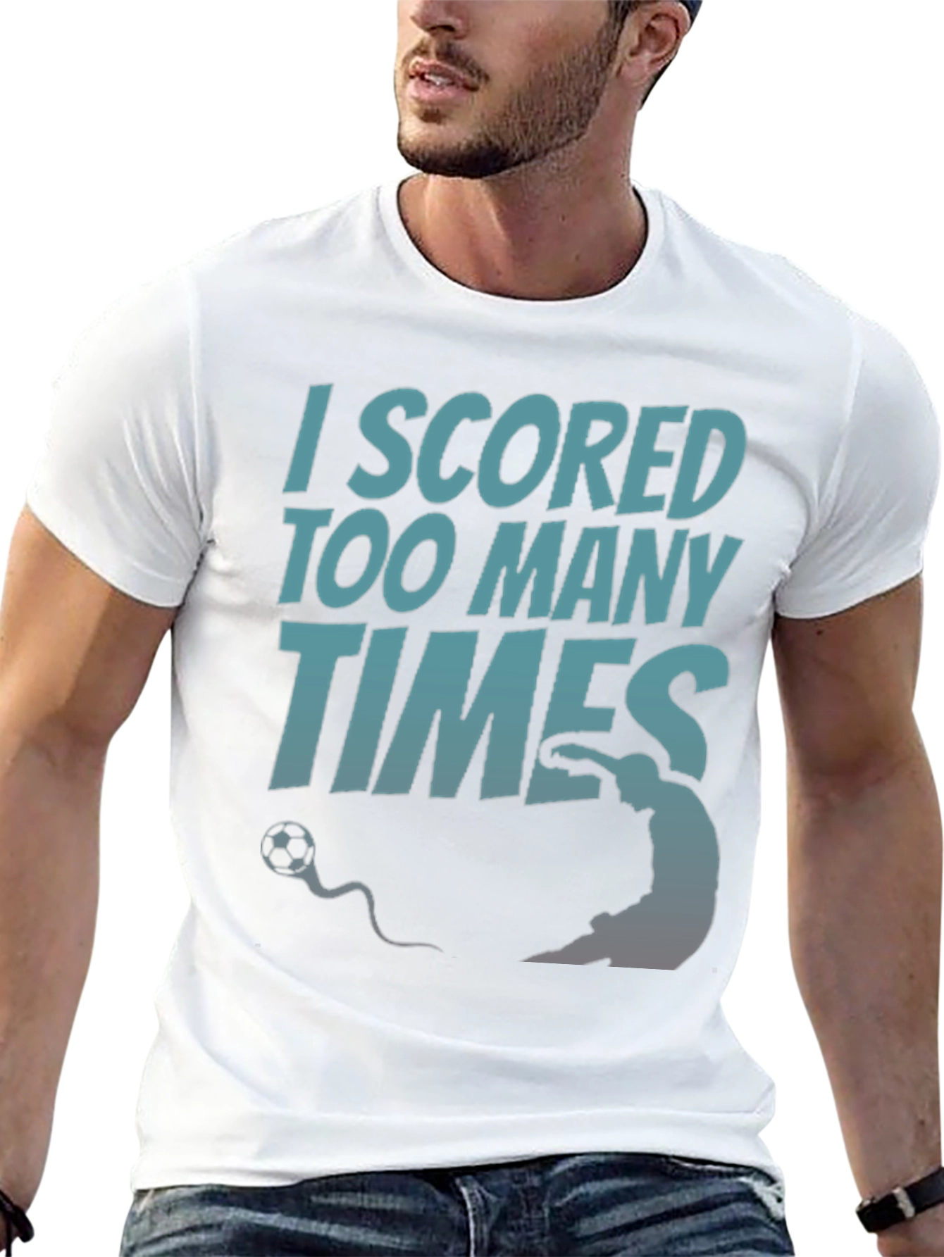 Black I Scored Too Many Times T-Shirt - Soccer Humor Tee view 13