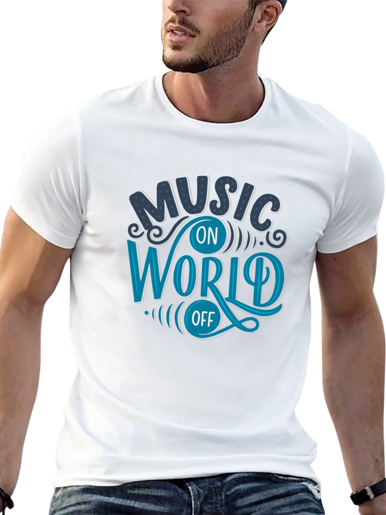 Black Music On World Off Graphic T-Shirt view 13