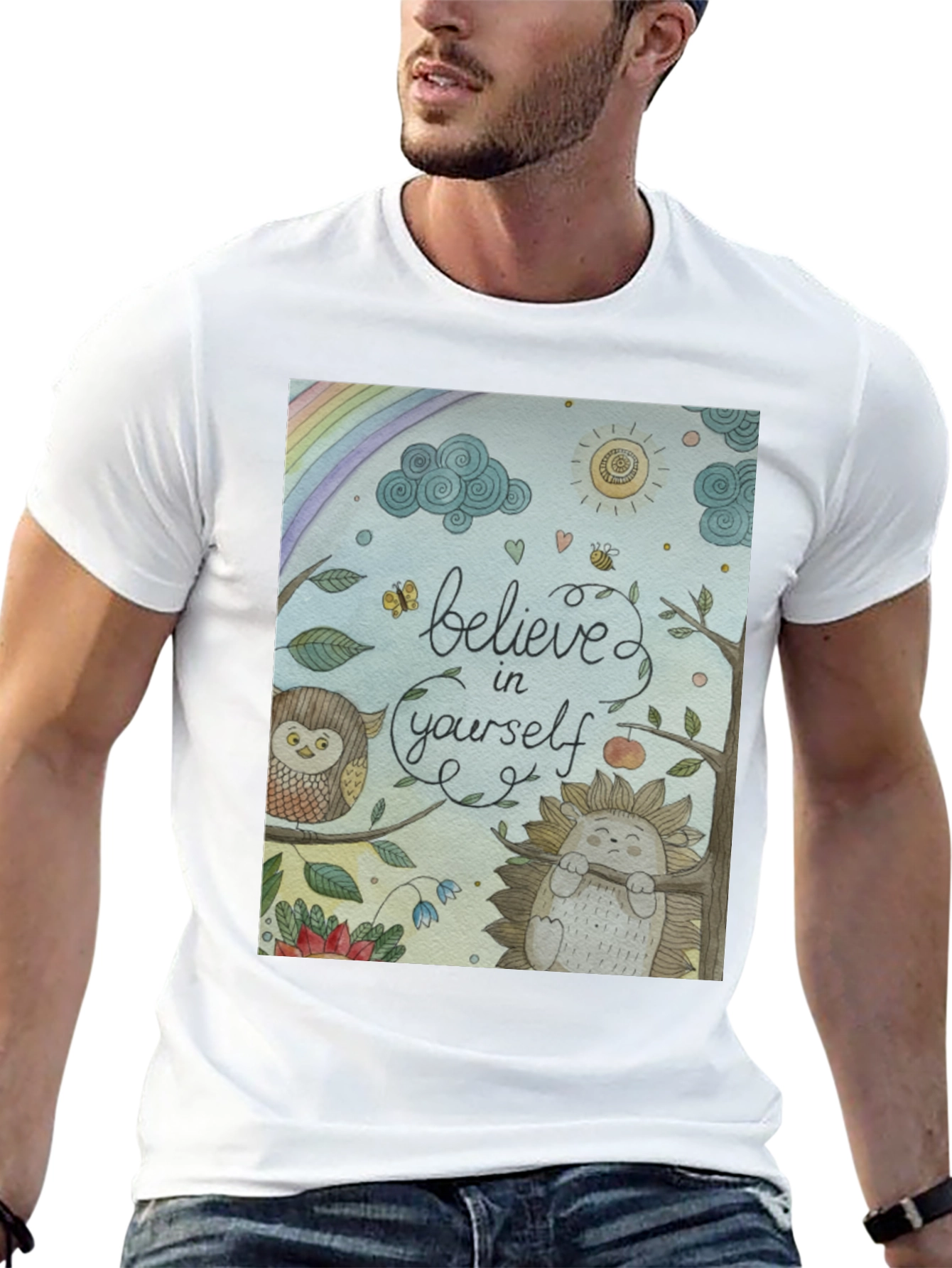 Black Believe in Yourself T-Shirt - Positive Vibes view 13