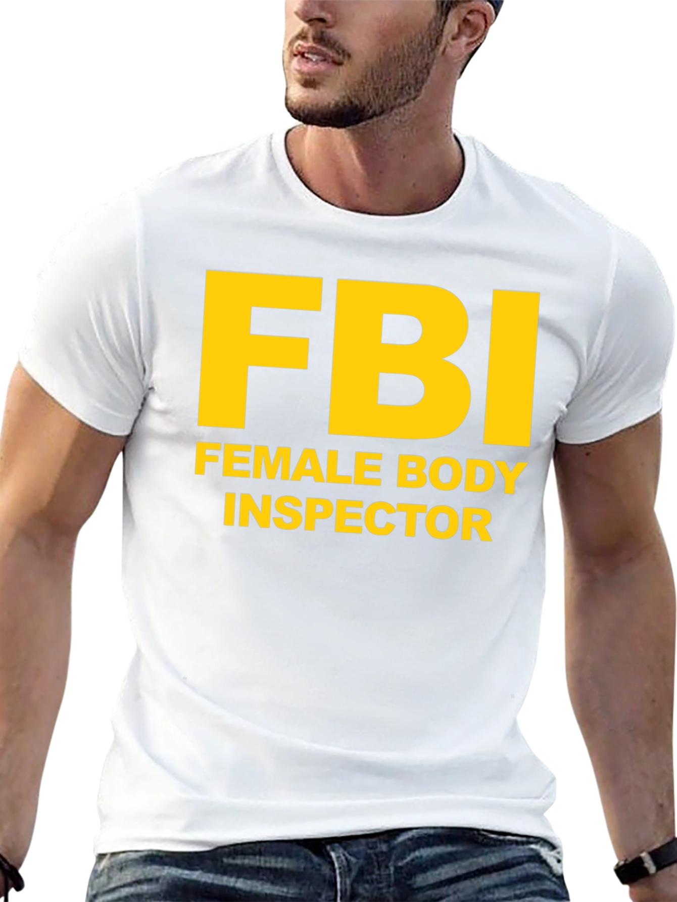Black FBI Female Body Inspector Novelty T-Shirt view 13