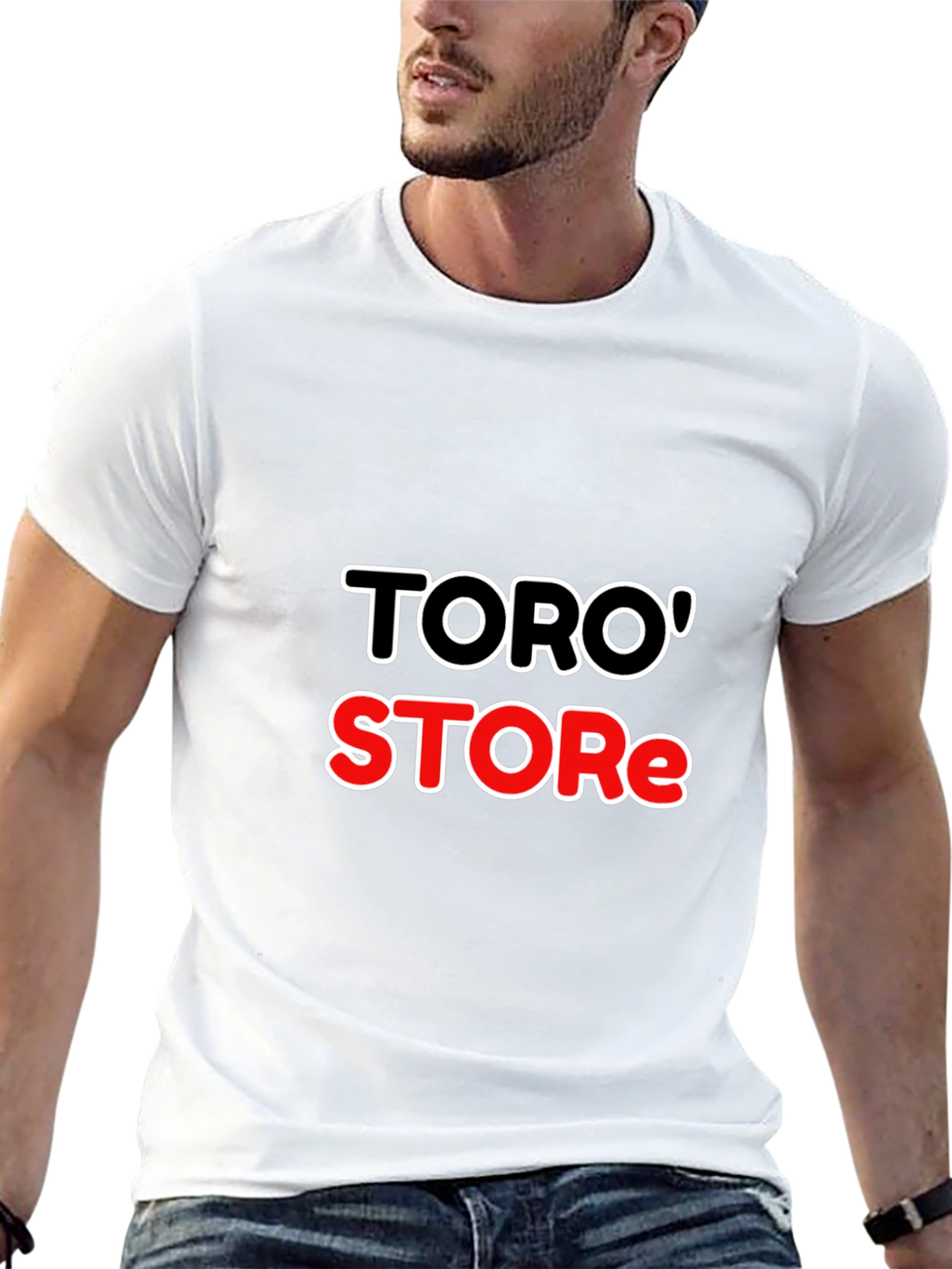 Black TORO' STORE Black Graphic Tee - Modern Streetwear view 13