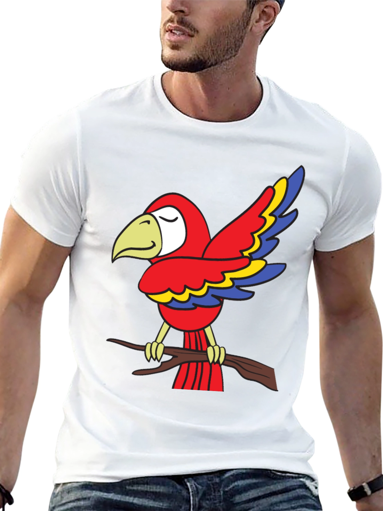 Black Parrot Graphic Tee - Bird Lover's T-Shirt view 13