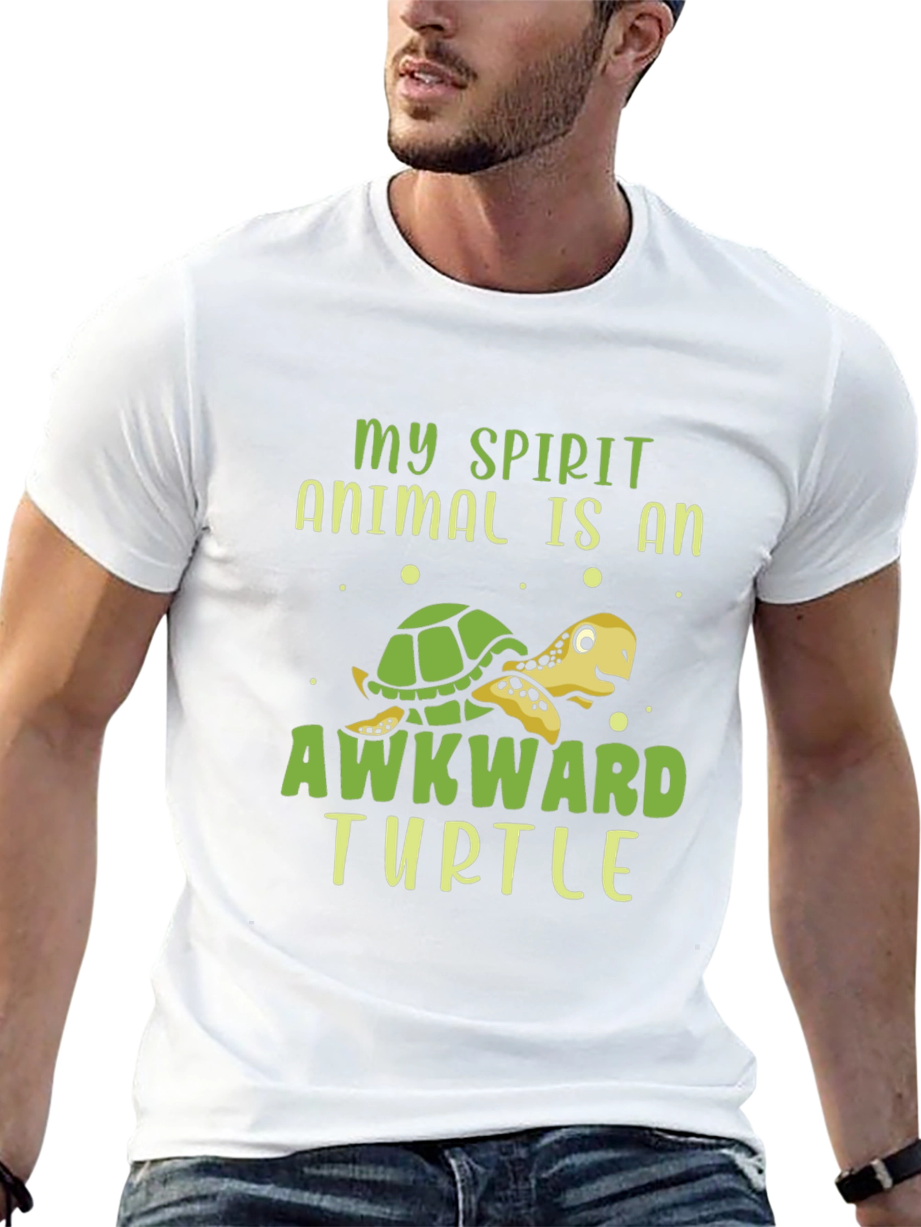 Black Awkward Turtle Graphic T-Shirt - Fun Animal Tee view 13
