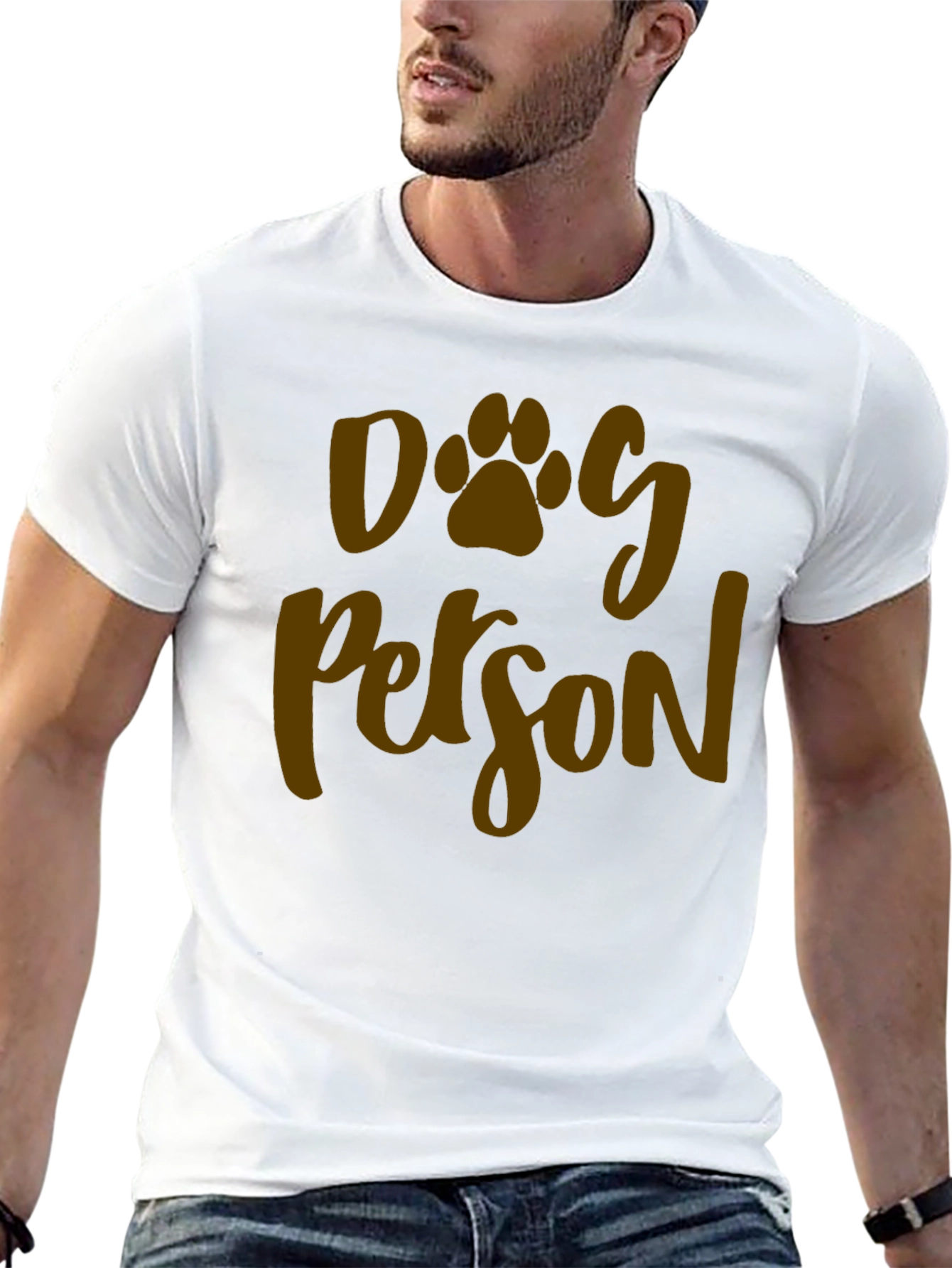 Black Dog Person Graphic Tee -  Unisex Black T-Shirt view 13