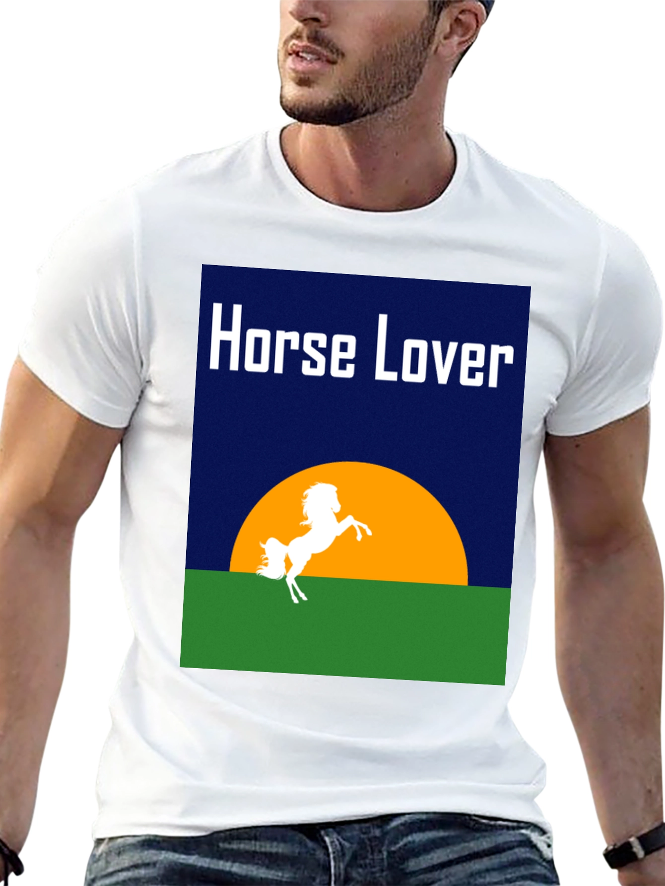 Black Horse Lover Graphic T-Shirt - Equestrian Design view 13