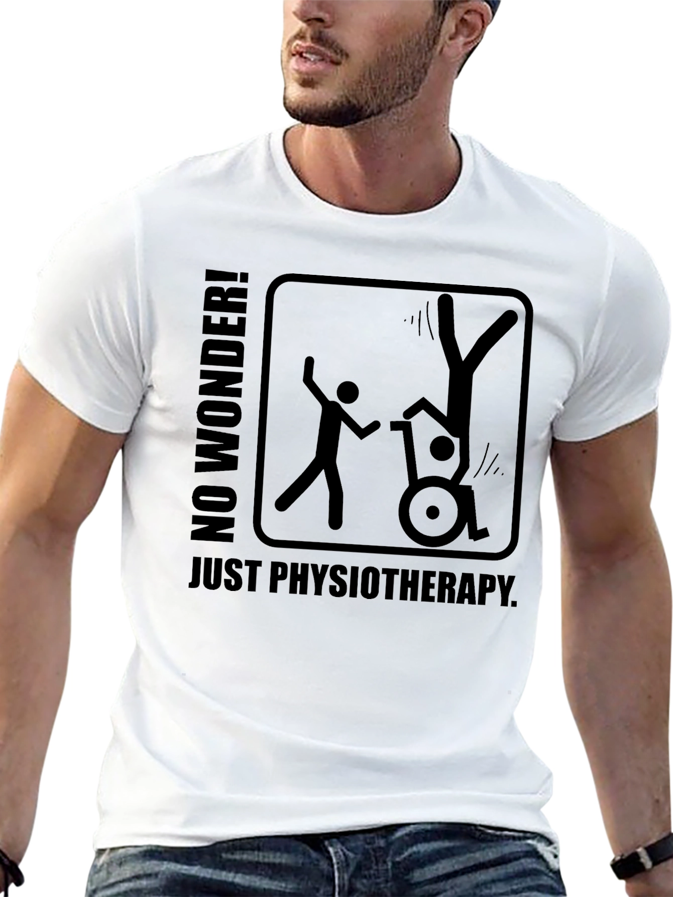 Black Physiotherapy Humor T-Shirt - Funny Graphic Tee view 13