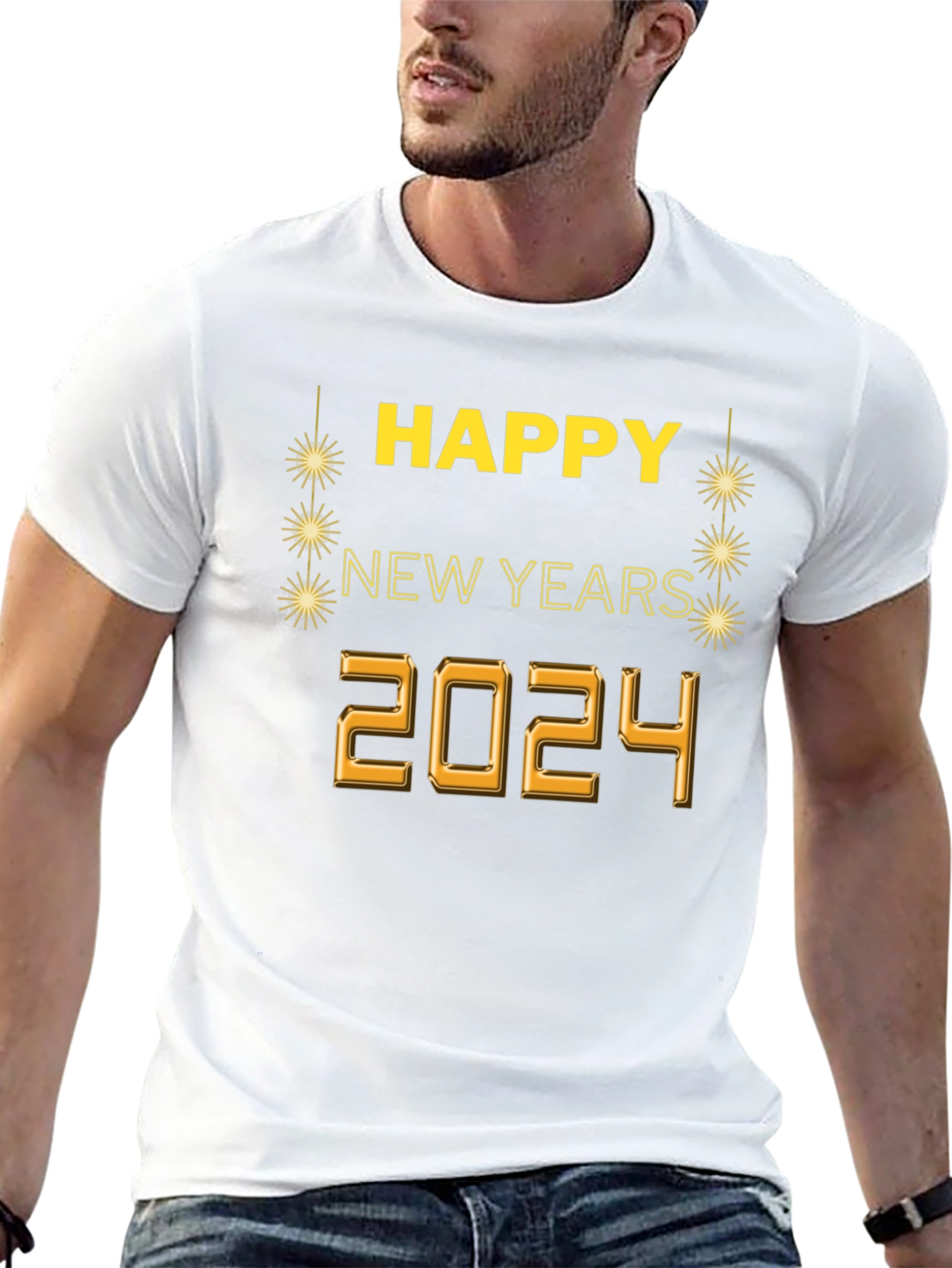 Black Happy New Year 2024 Graphic Tee view 13