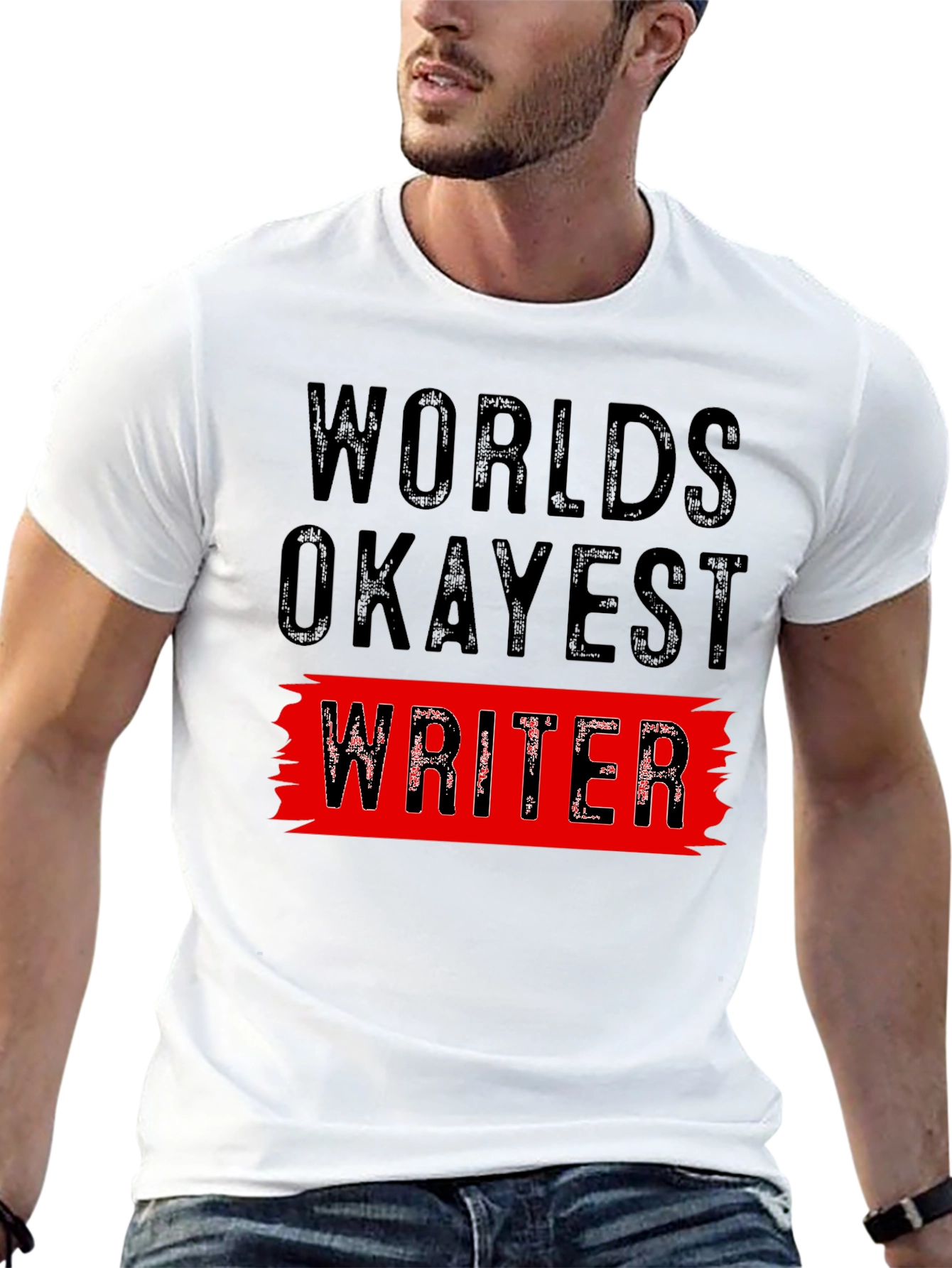 Black World's Okayest Writer Graphic Tee view 13