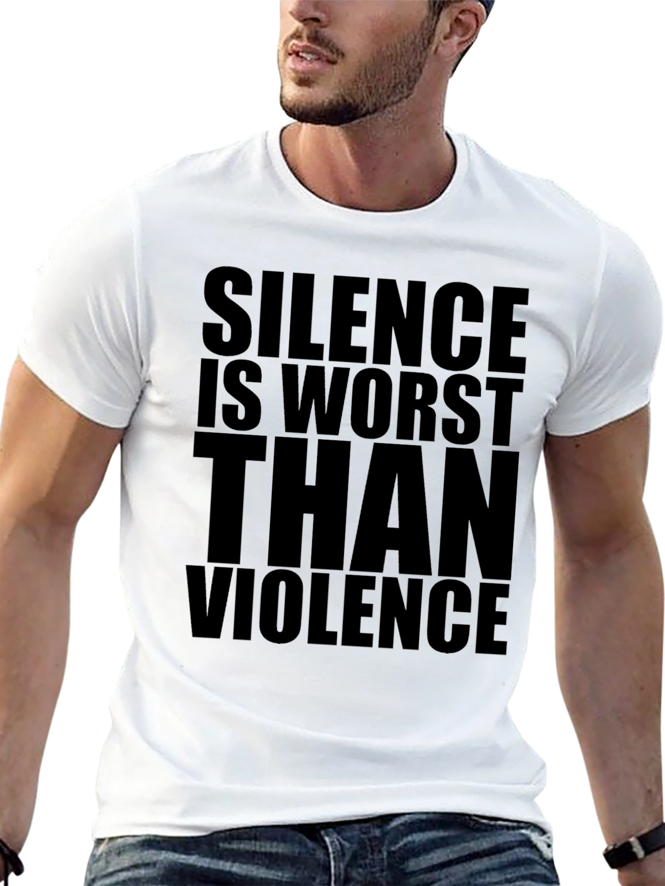 Black Silence Is Worst Than Violence Graphic Tee view 13