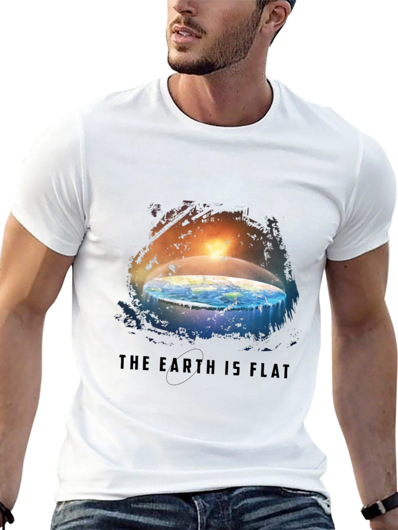 Black Flat Earth Graphic Tee view 13