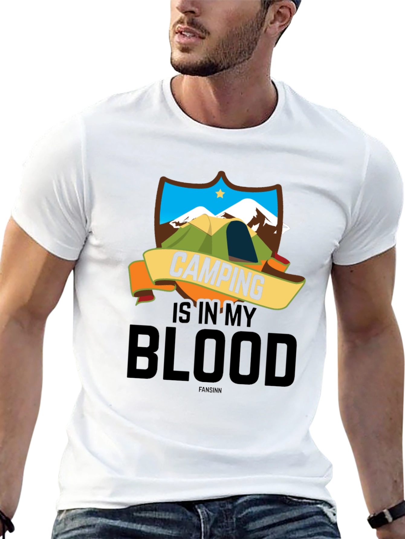 Black Camping Is In My Blood T-Shirt view 13
