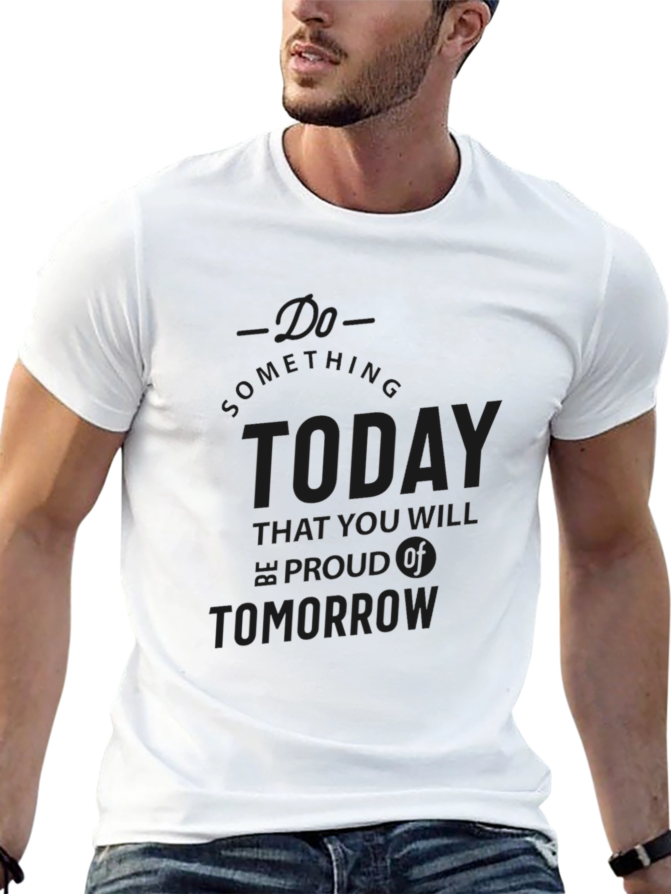 Black Motivational Black Graphic T-Shirt view 13