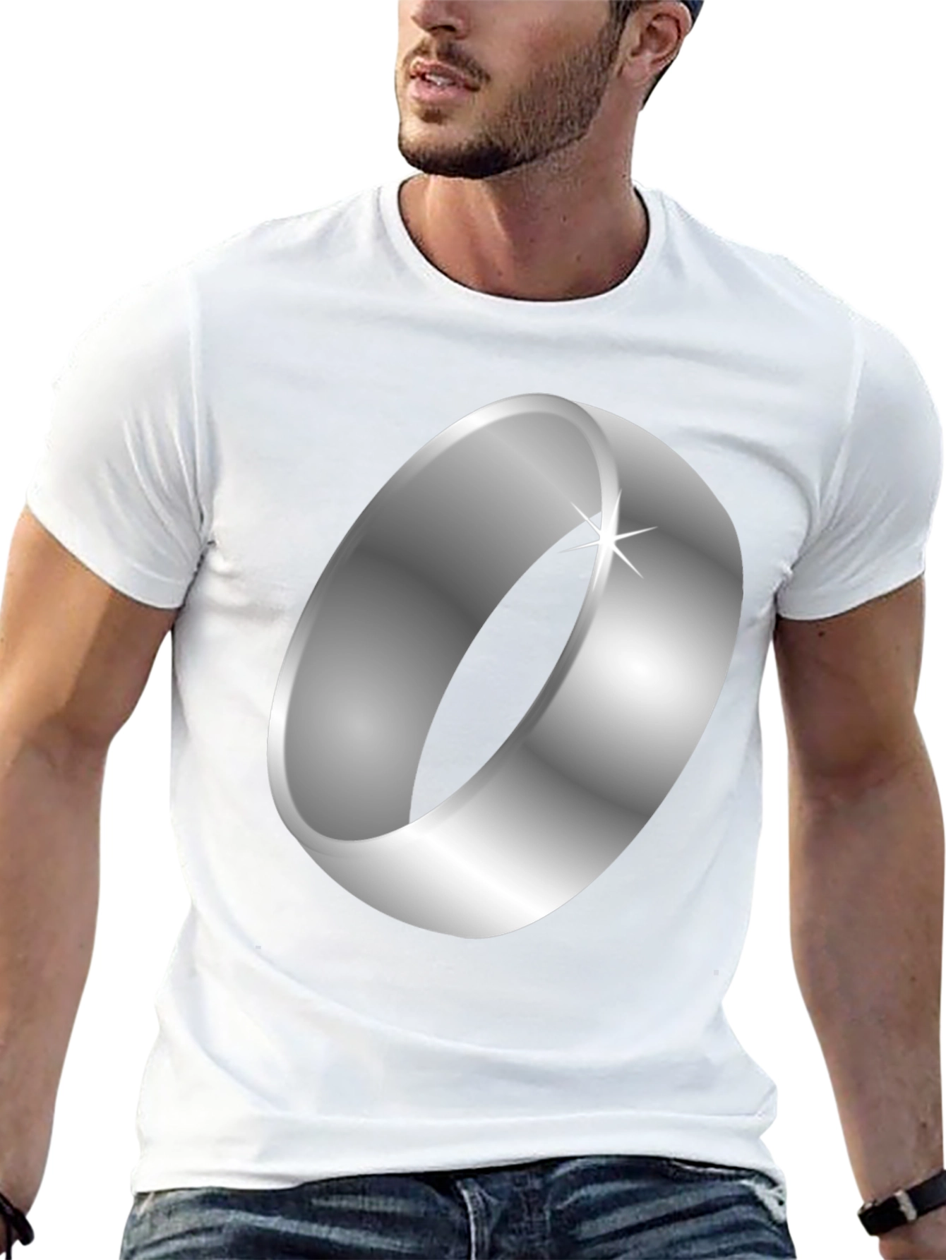 Black Ring Graphic Black T-Shirt view 13