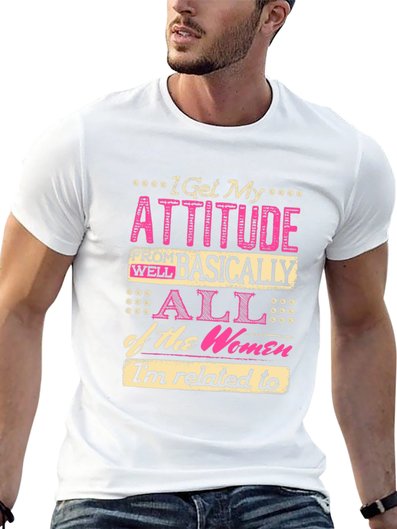 Black Attitude Women's T-Shirt: I Get My Attitude view 13