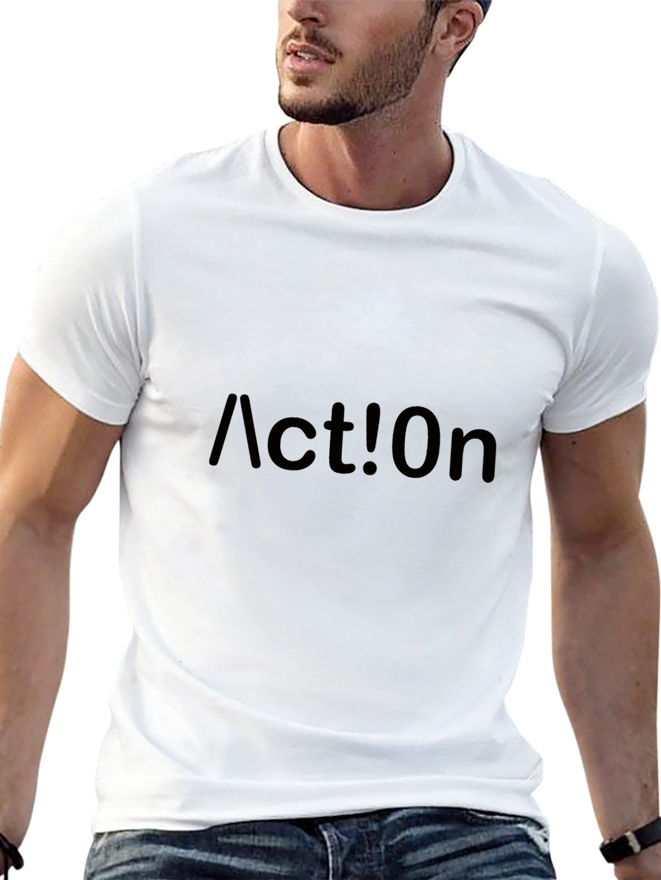 Black Action T-Shirt - Stylish & Comfortable Black Tee view 13