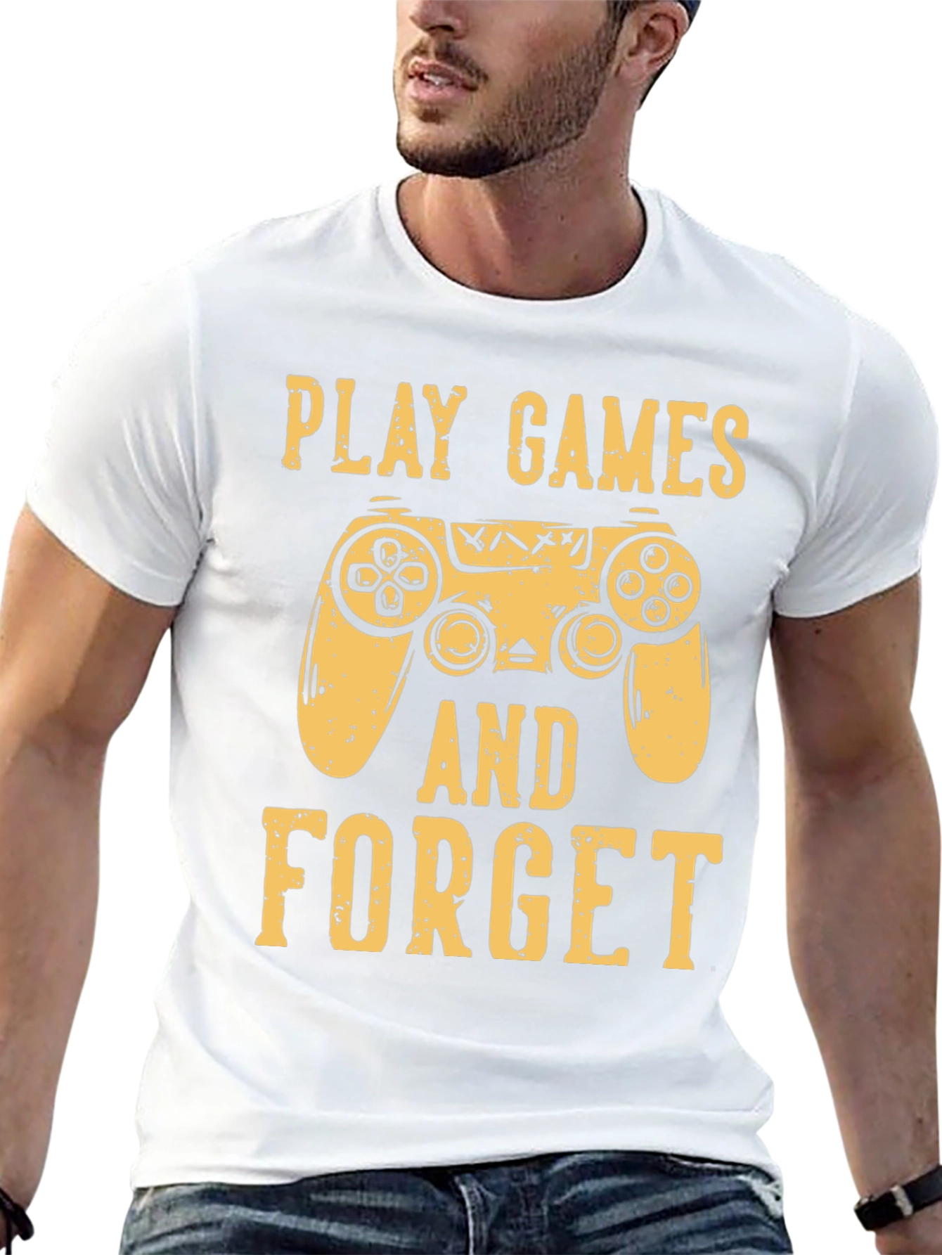 Black Play Games and Forget T-Shirt - Gamer Tee view 13