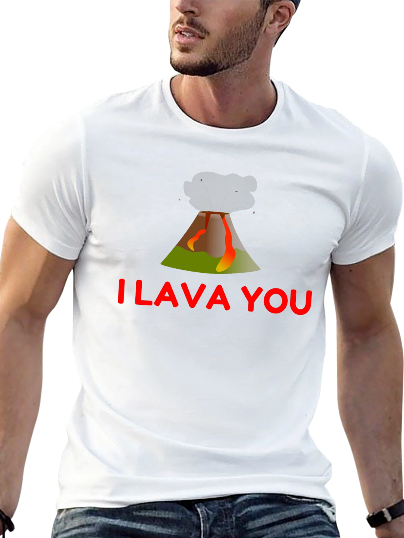 Black I Lava You Graphic Tee - Trendy Black T-Shirt view 13