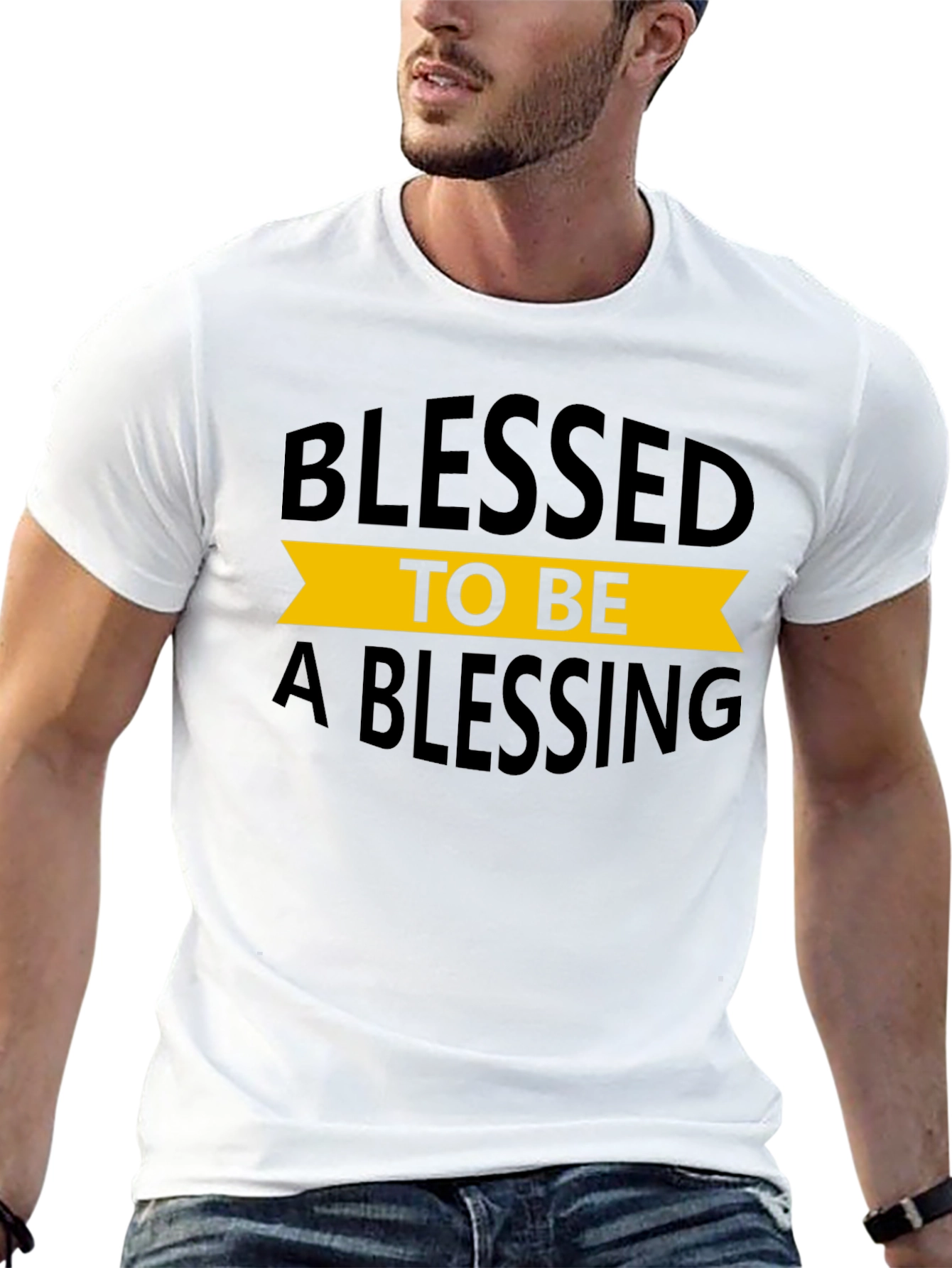 Black Blessed to Be a Blessing Black T-Shirt view 13