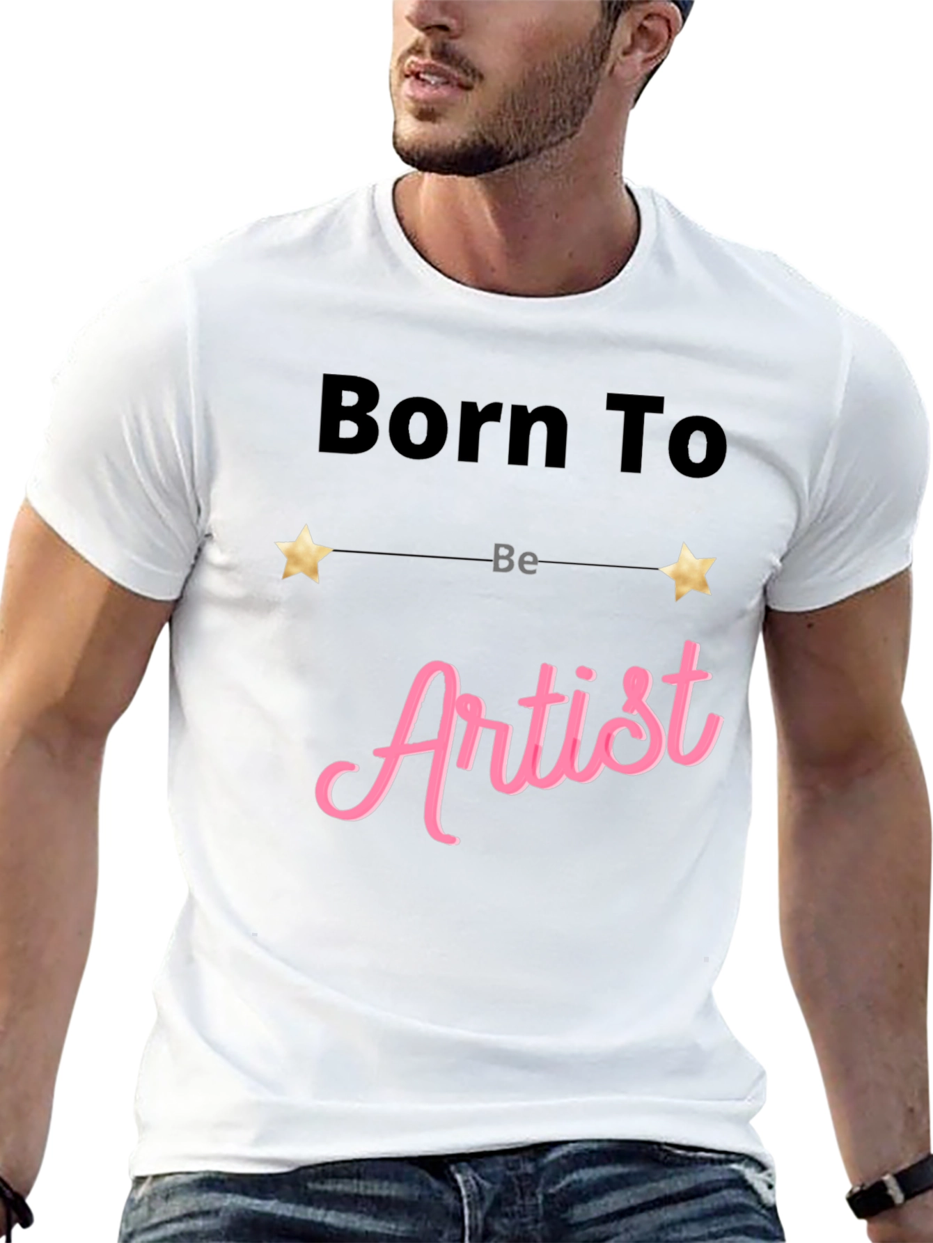 Black Born To Be Artist Black T-Shirt view 13