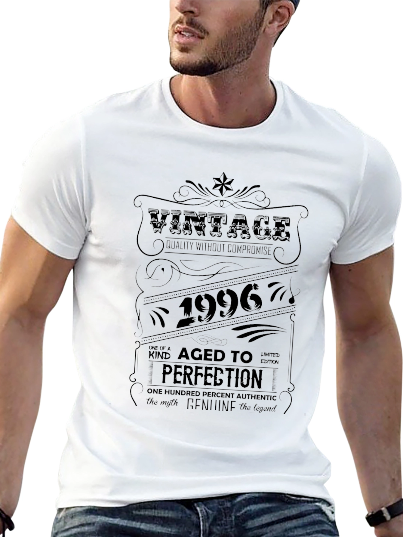 Black Vintage 1996 Aged to Perfection T-Shirt view 13
