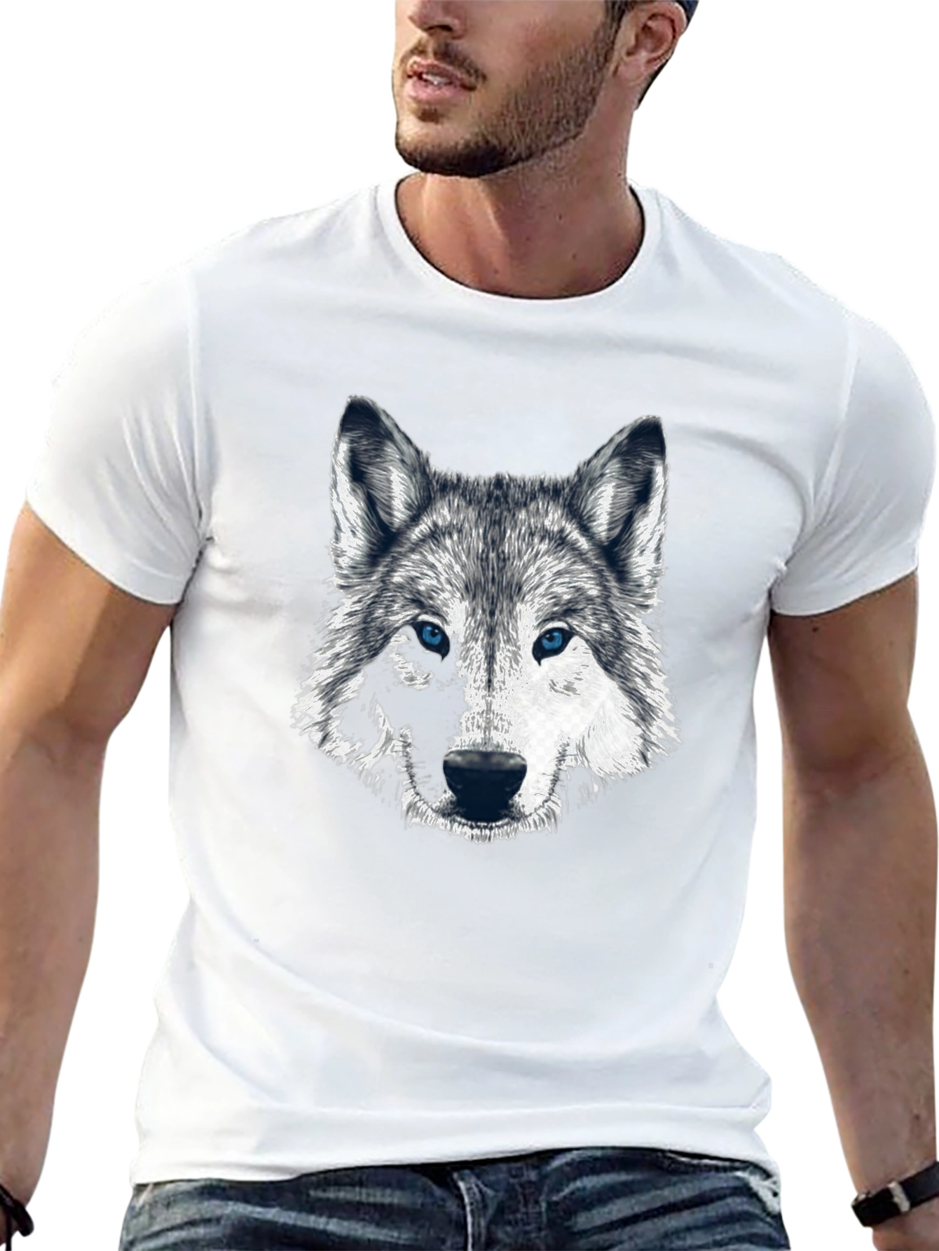 Black Wolf Graphic Tee - Mens Black T-Shirt view 13
