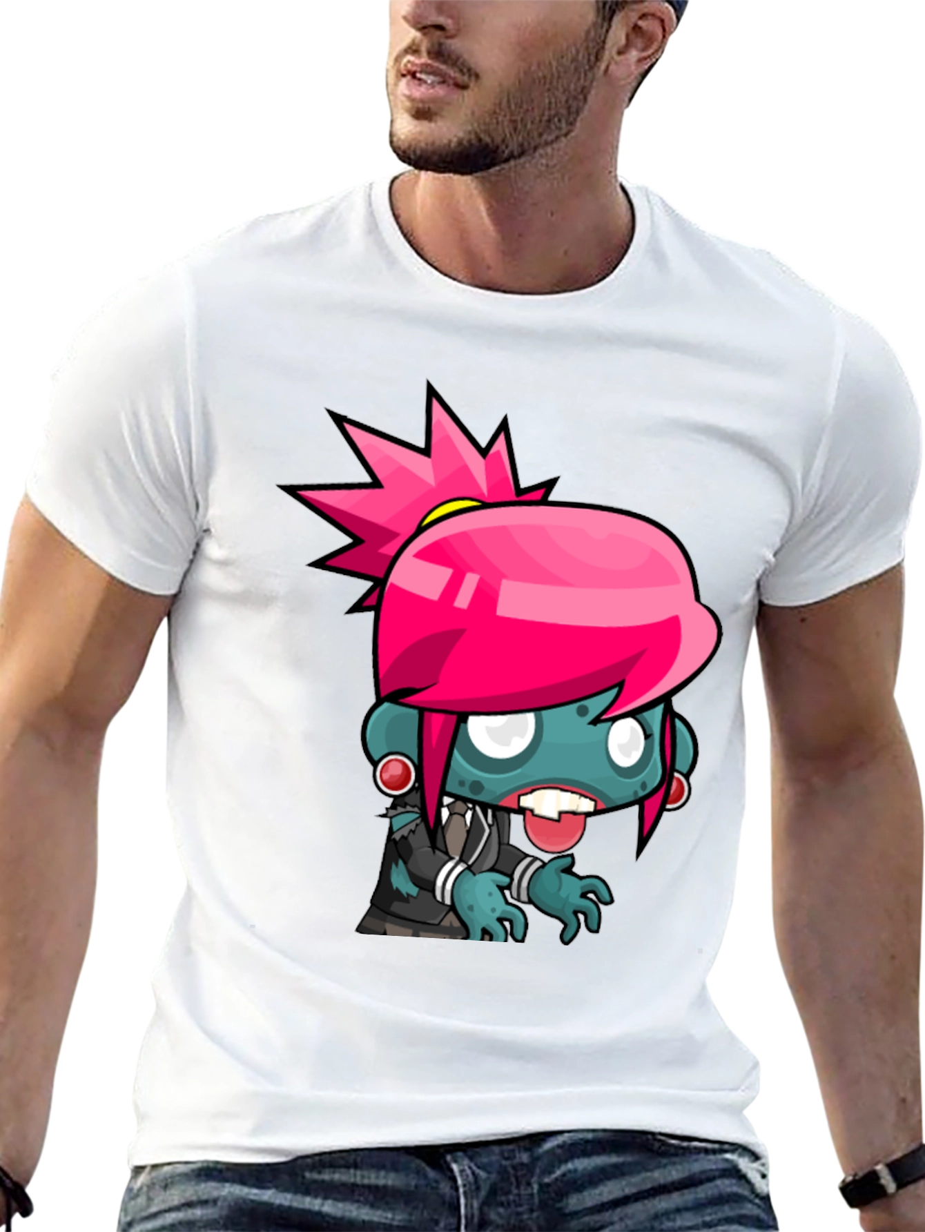 Zombie Girl Graphic Tee - Cool Cartoon Design - 13