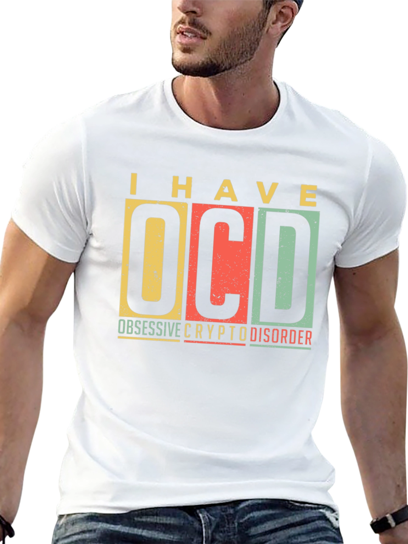 Black OCD Crypto Disorder Graphic Tee view 13