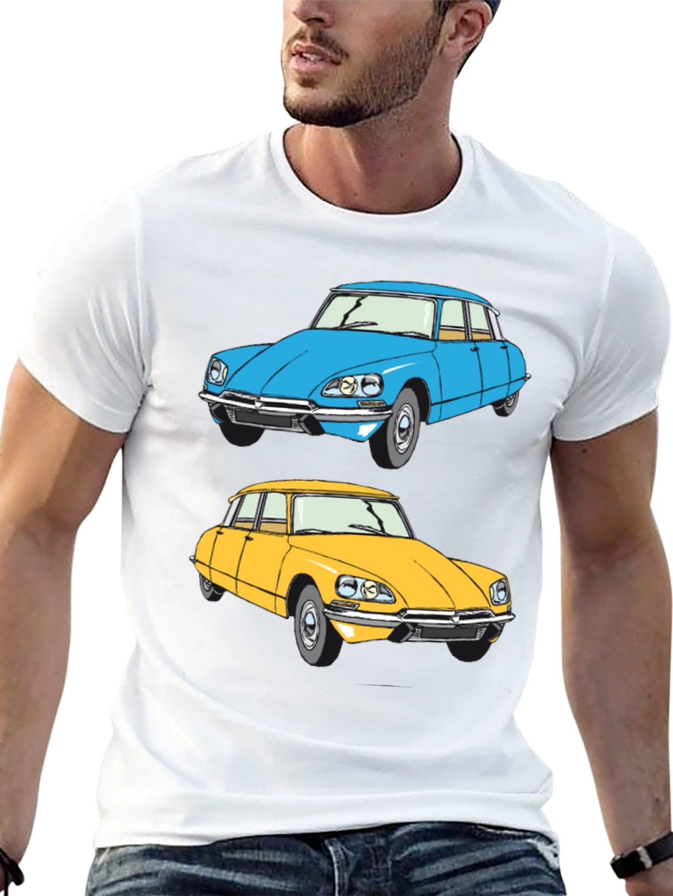 Black Classic Car Graphic Tee - Retro Style view 13