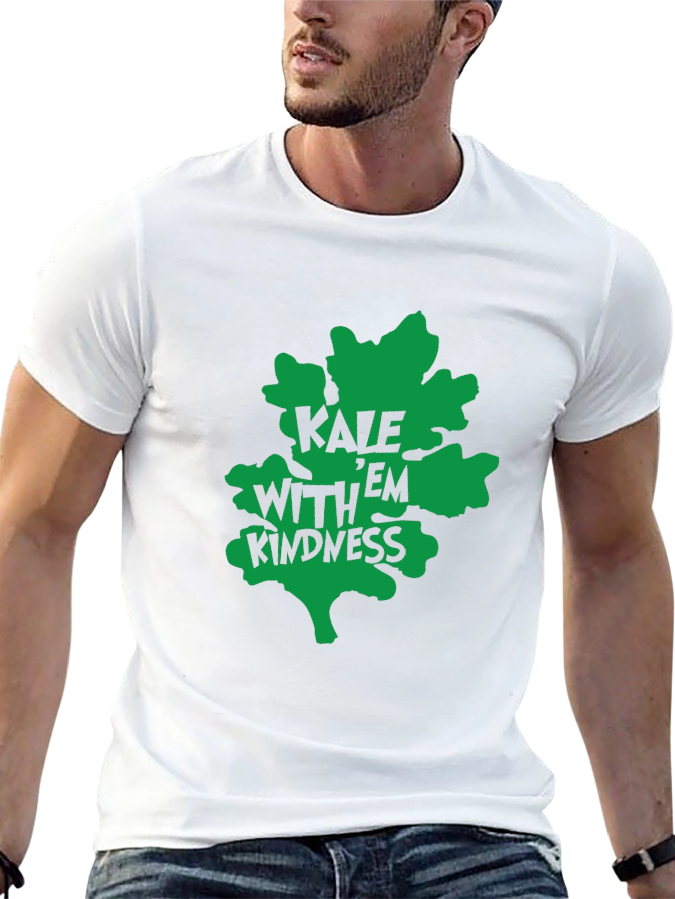 Black Kale With Kindness Graphic Tee - Black view 13
