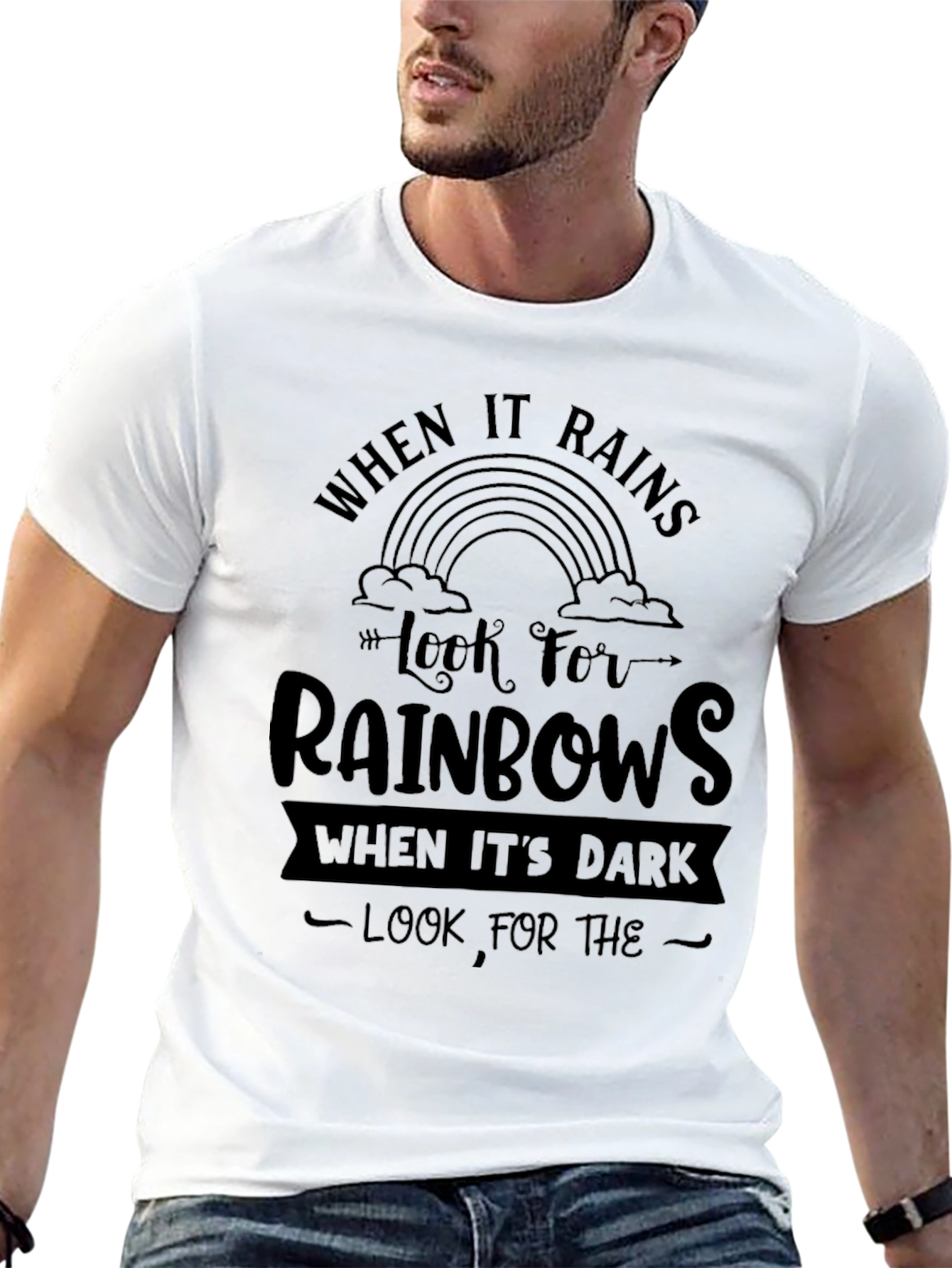 When It Rains Look For Rainbows Graphic Tee - 13