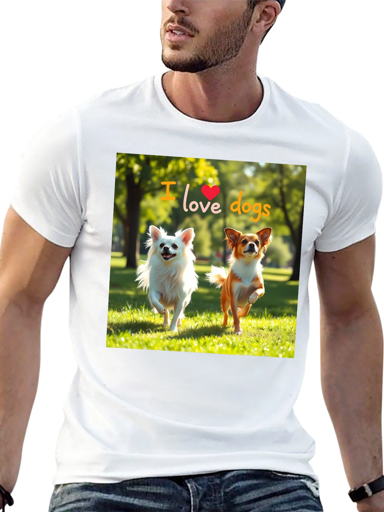 Black I Love Dogs Graphic Tee - Cute Pet Lover Shirt view 13