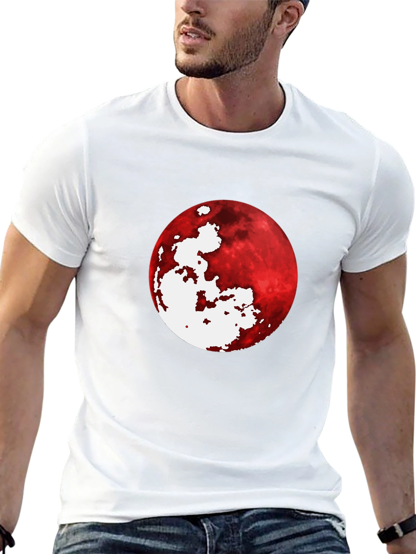 Black Blood Moon Graphic Black T-Shirt - Unique Design view 13