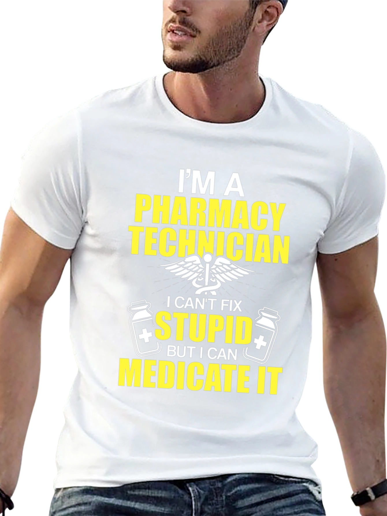 Black Pharmacy Technician T-Shirt - Medicate It view 13