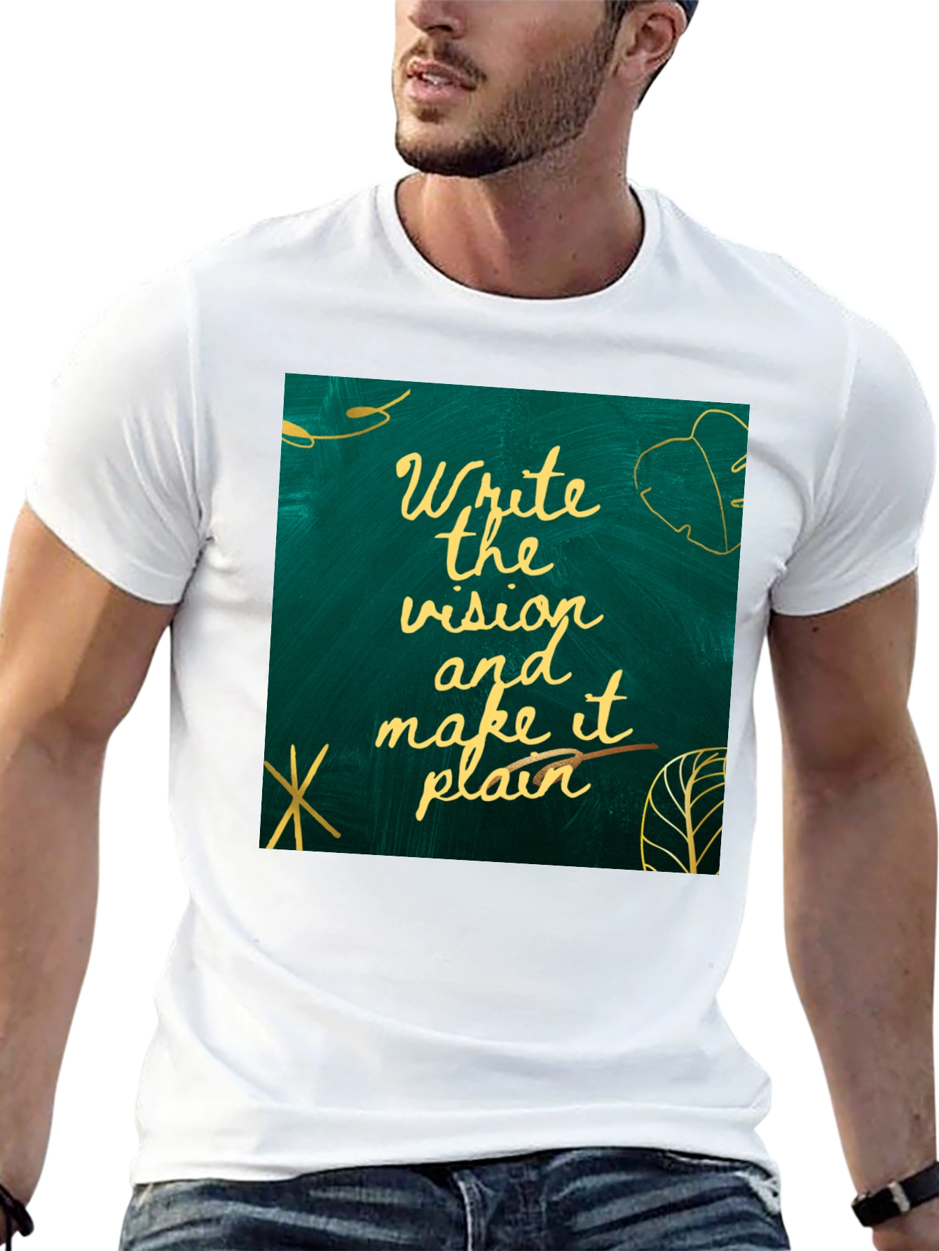 Black Visionary Tee: Write the Vision, Make it Plain T-Shirt view 13