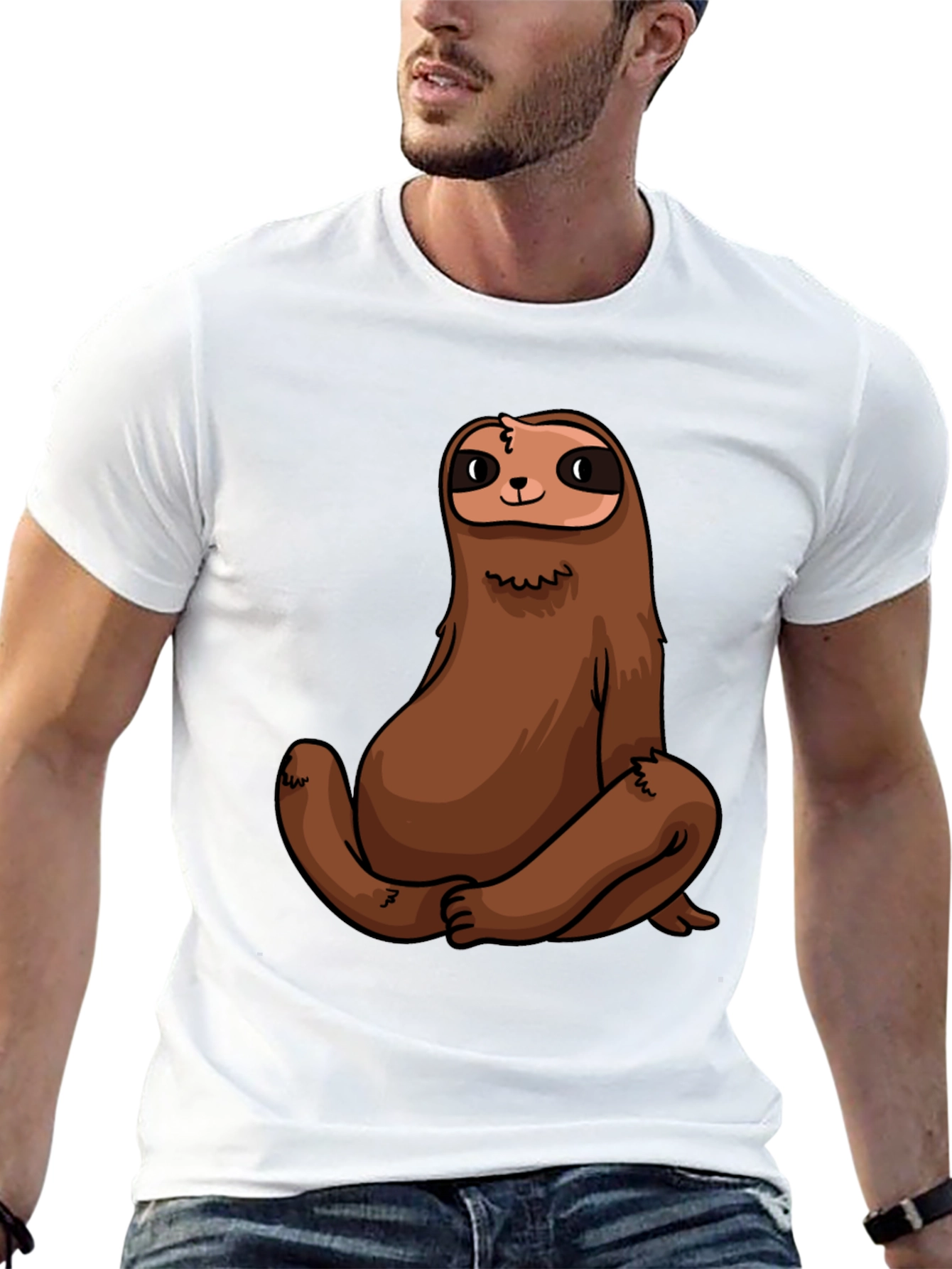 Black Sloth Graphic Tee - Men's Black T-Shirt view 13