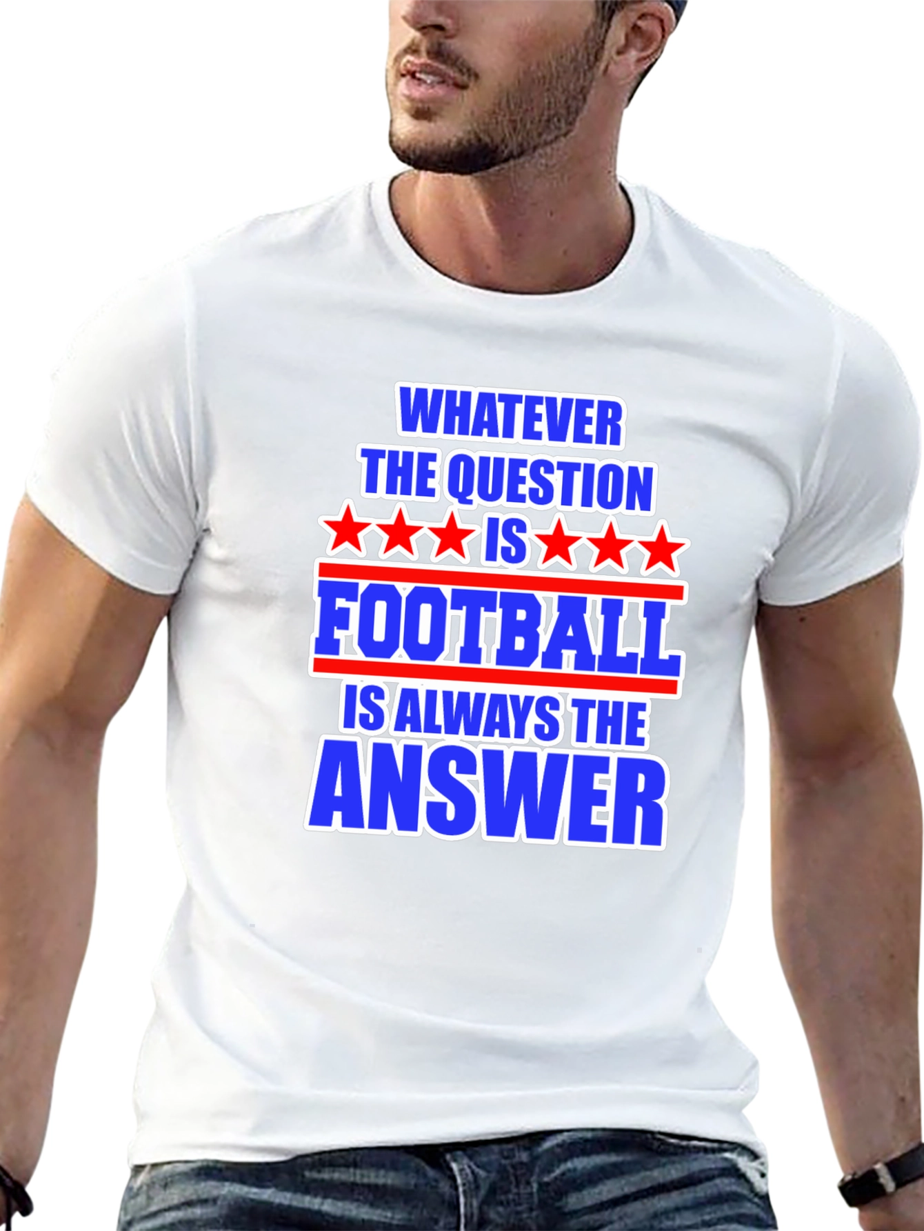 Black Football Answer T-Shirt - Always The Right Choice! view 13