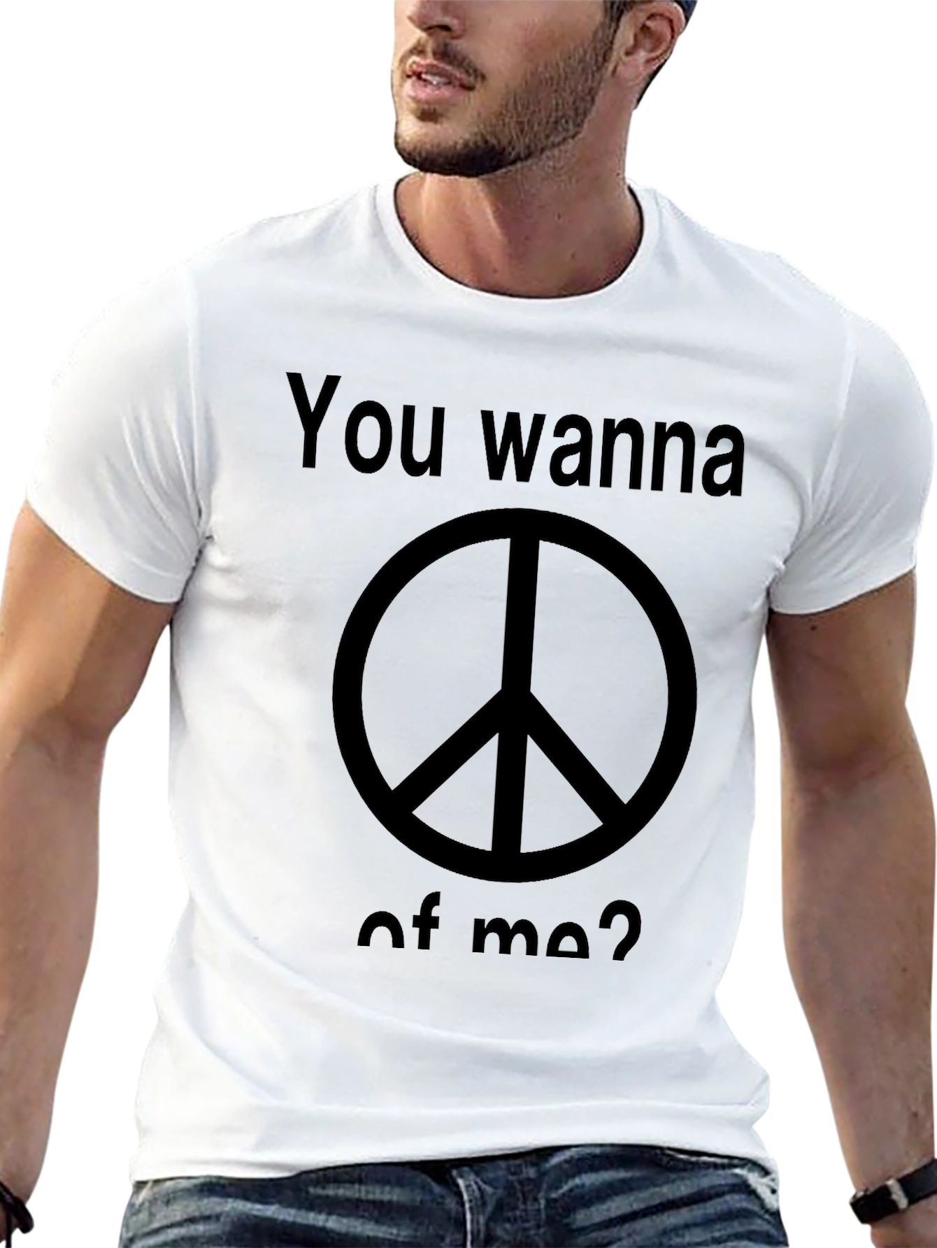 Black Peace Sign T-Shirt - You Wanna Piece of Me? view 13