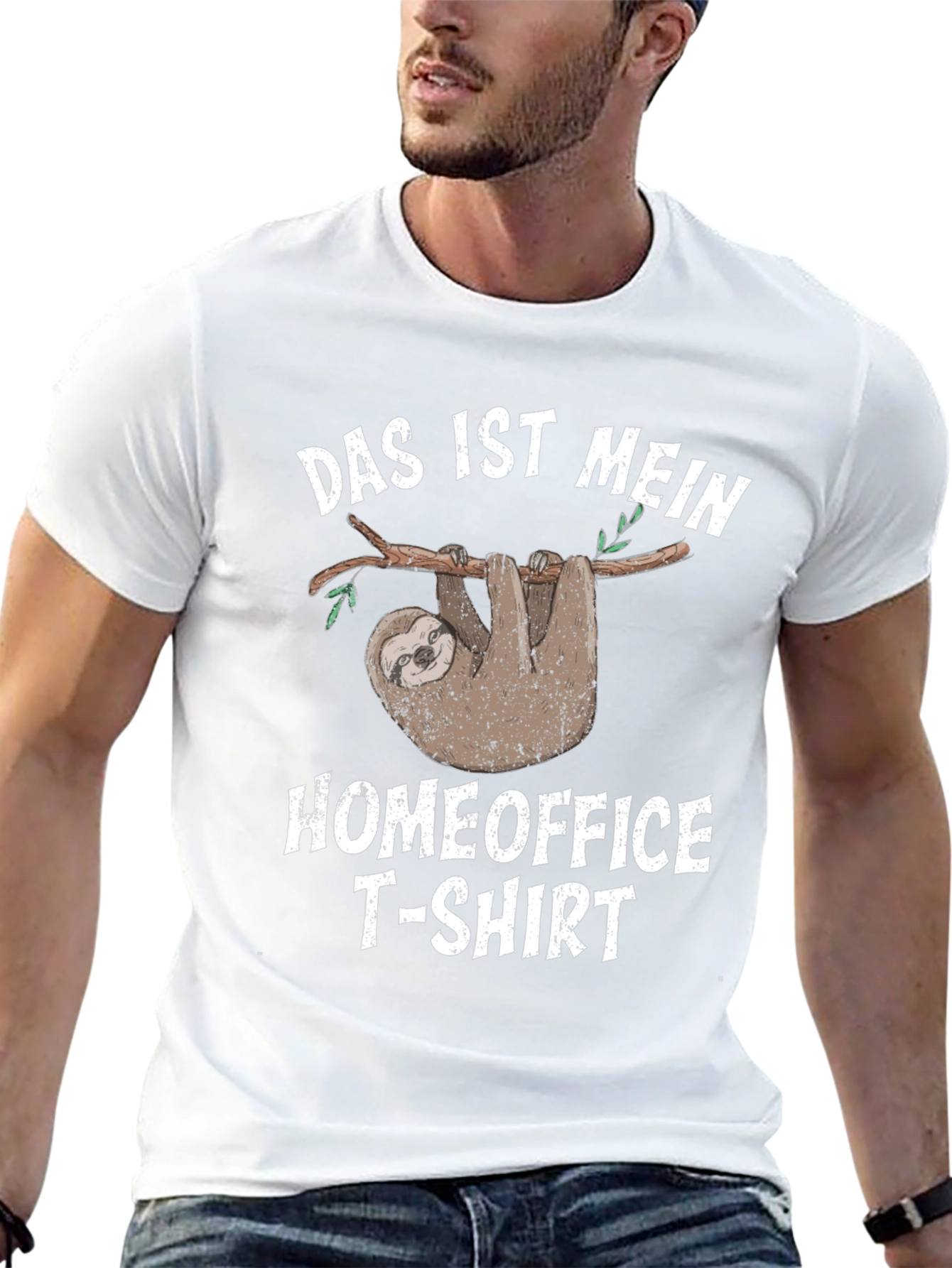 Black Das Ist Mein Homeoffice T-Shirt Funny Sloth Graphic Tee view 13