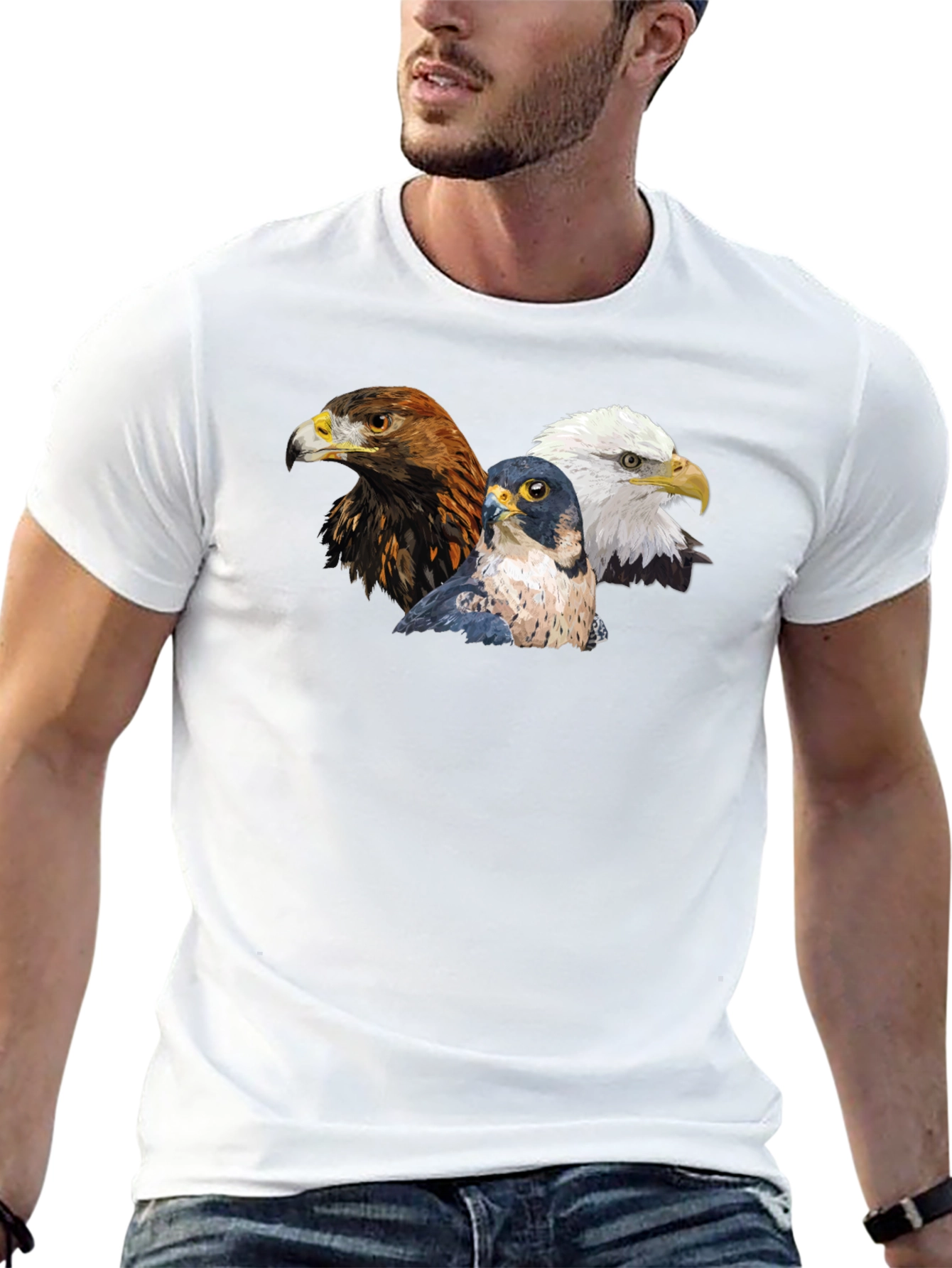 Black Eagle Falcon Bird T-Shirt view 13