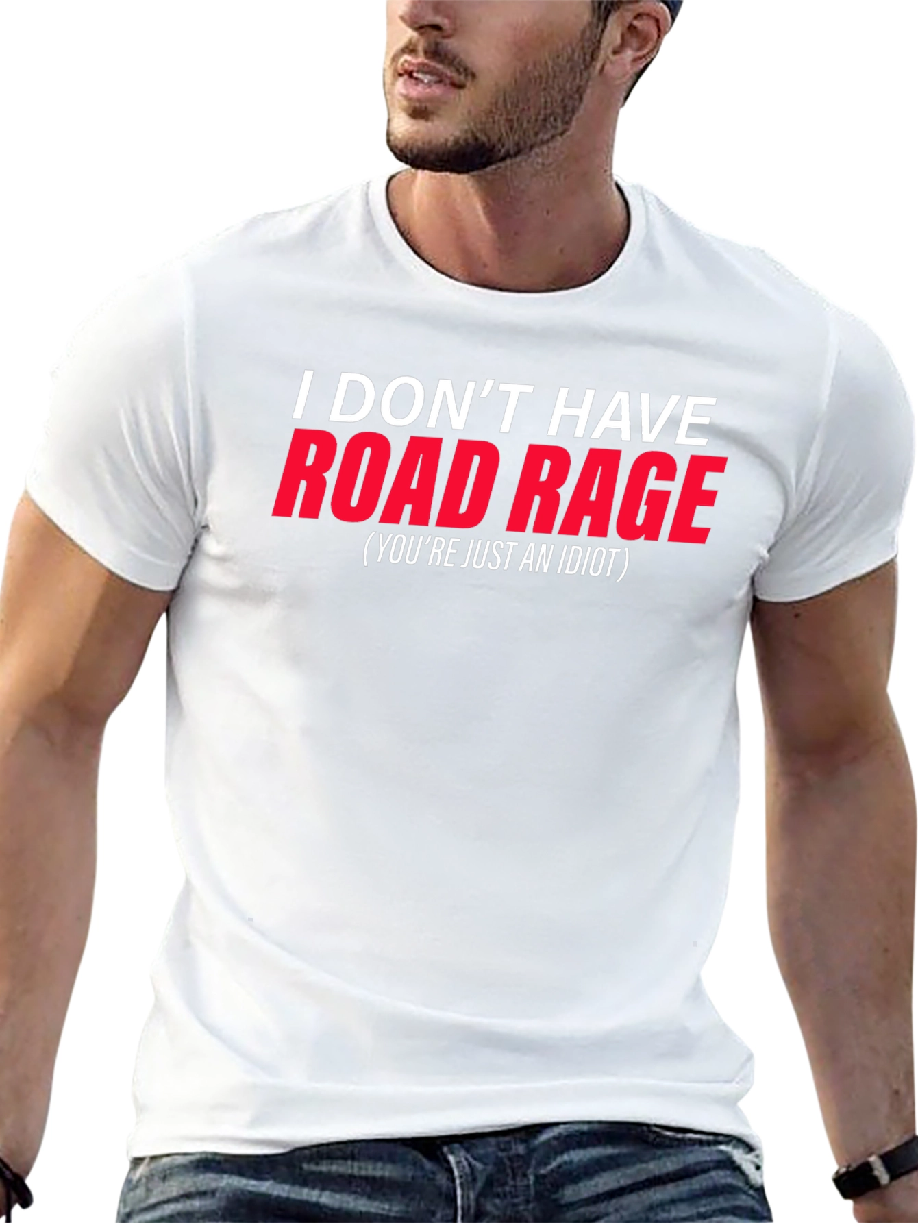 Black Road Rage Funny Sarcastic T-Shirt view 13