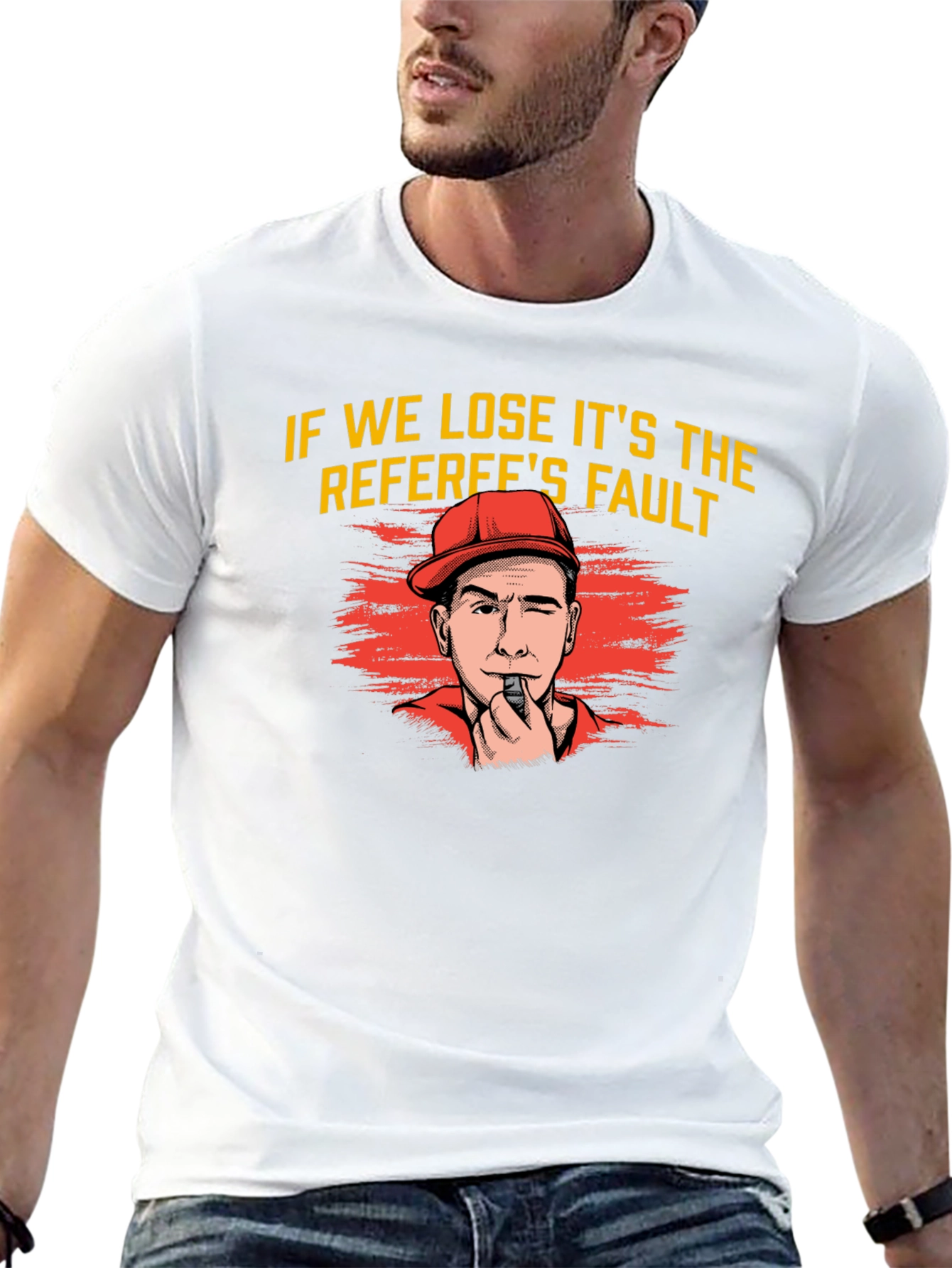 Black Referee's Fault T-Shirt - Funny Sport Tee view 13