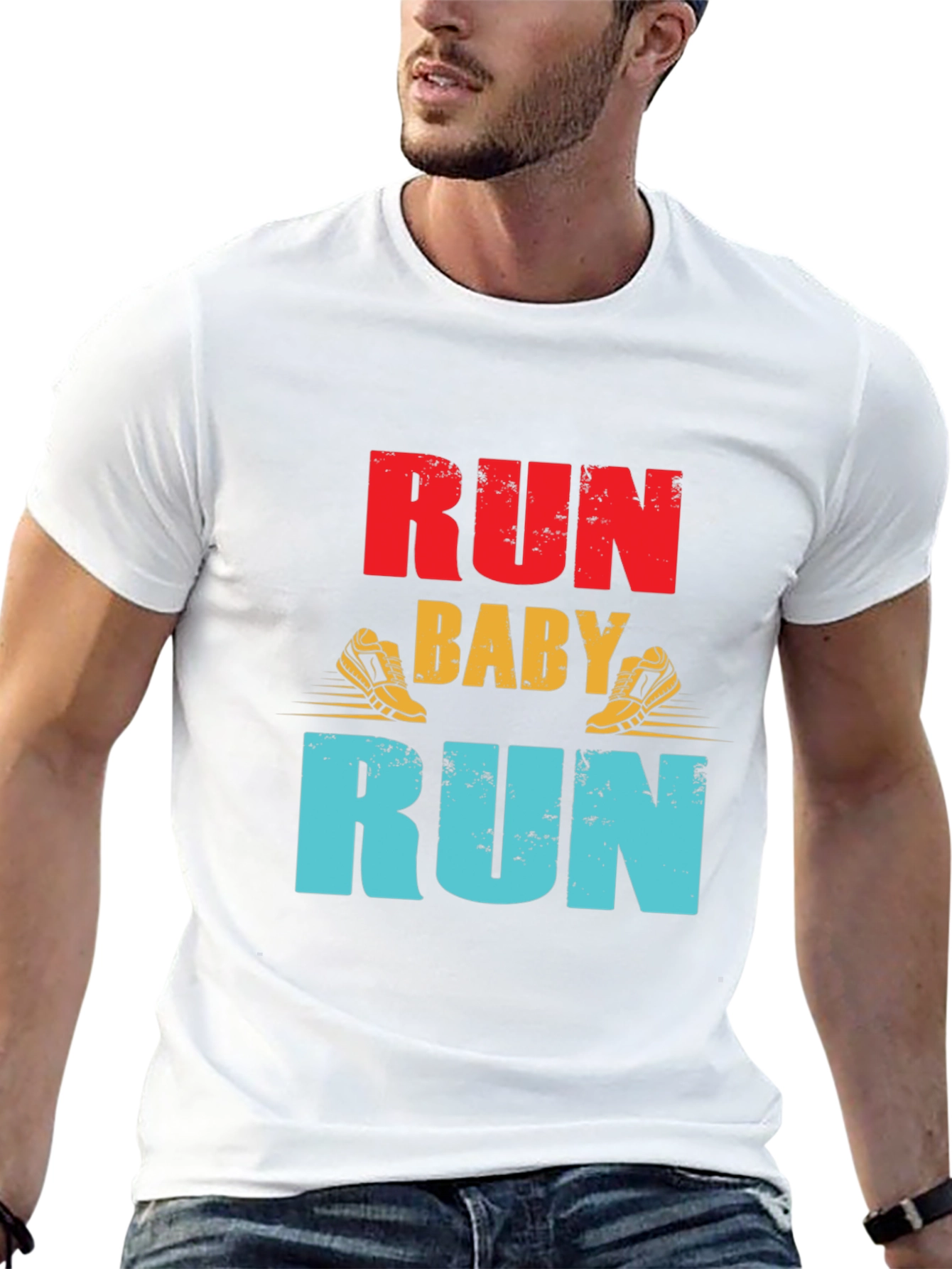 Black Run Baby Run Graphic T-Shirt view 13