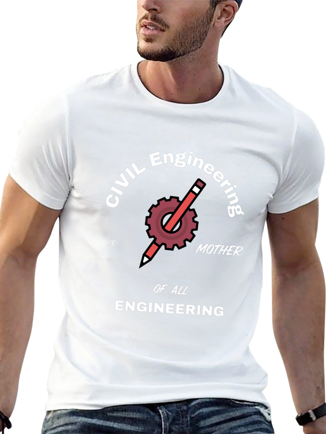 Black Civil Engineering T-Shirt - Mother of All Engineering Tee view 13