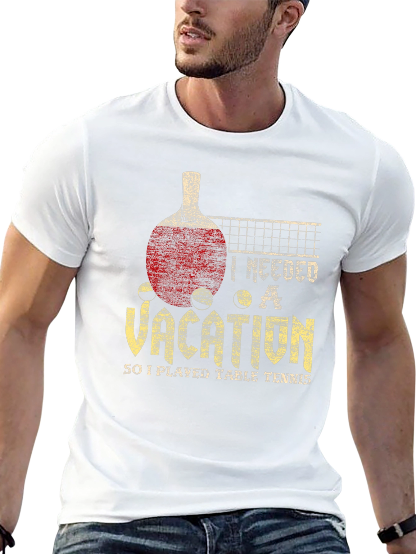 Black Vacation Table Tennis T-Shirt view 13
