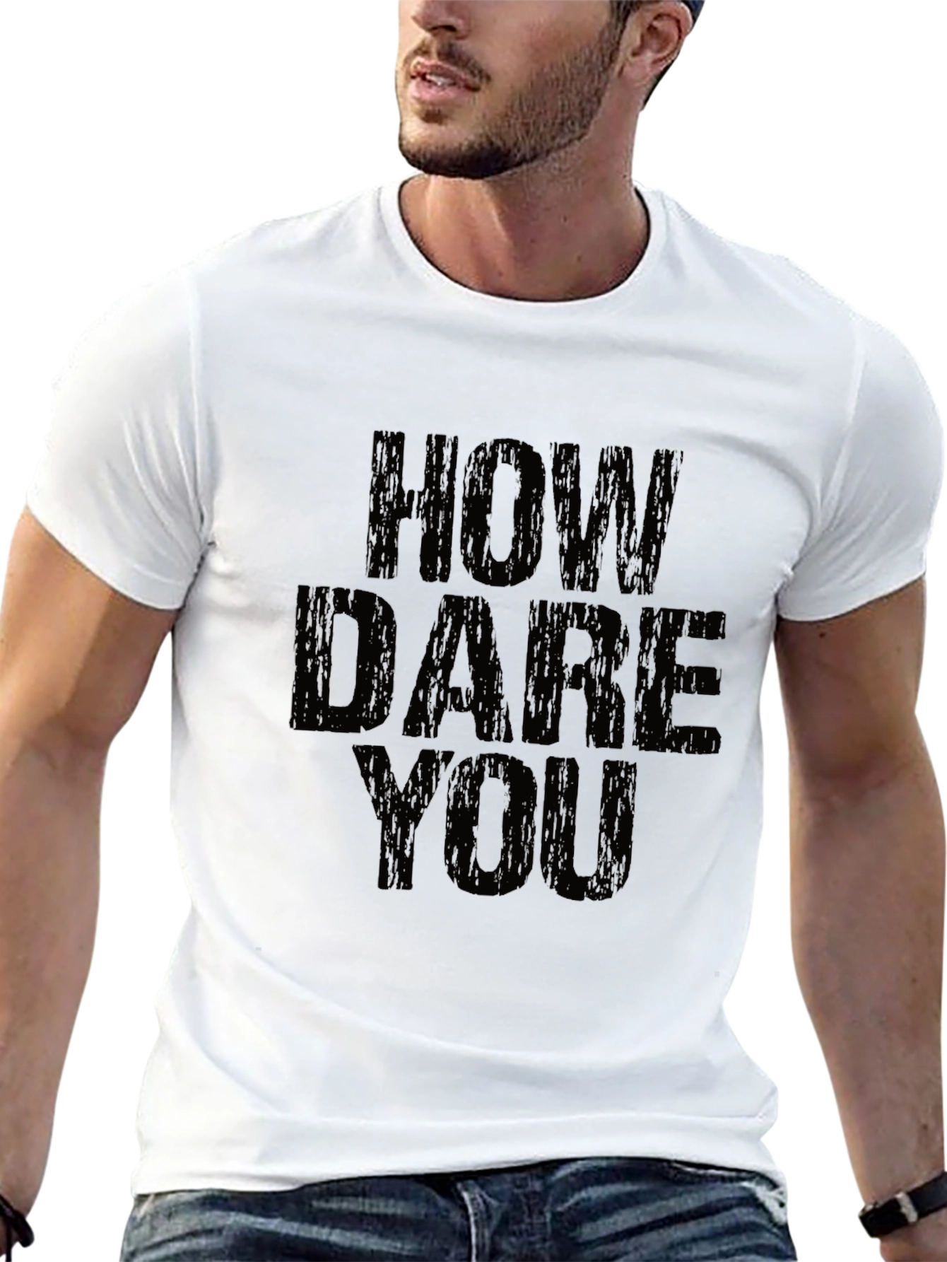 Black How Dare You Graphic T-Shirt - Bold Statement Tee view 13