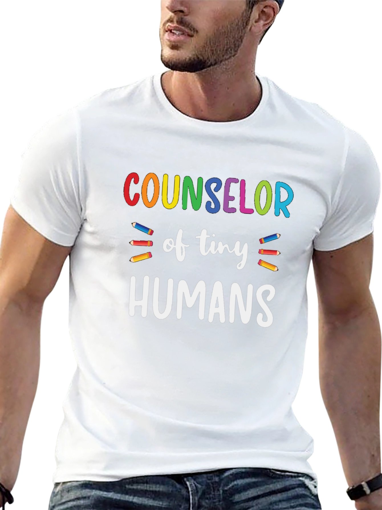 Black Counselor of Tiny Humans T-Shirt view 13