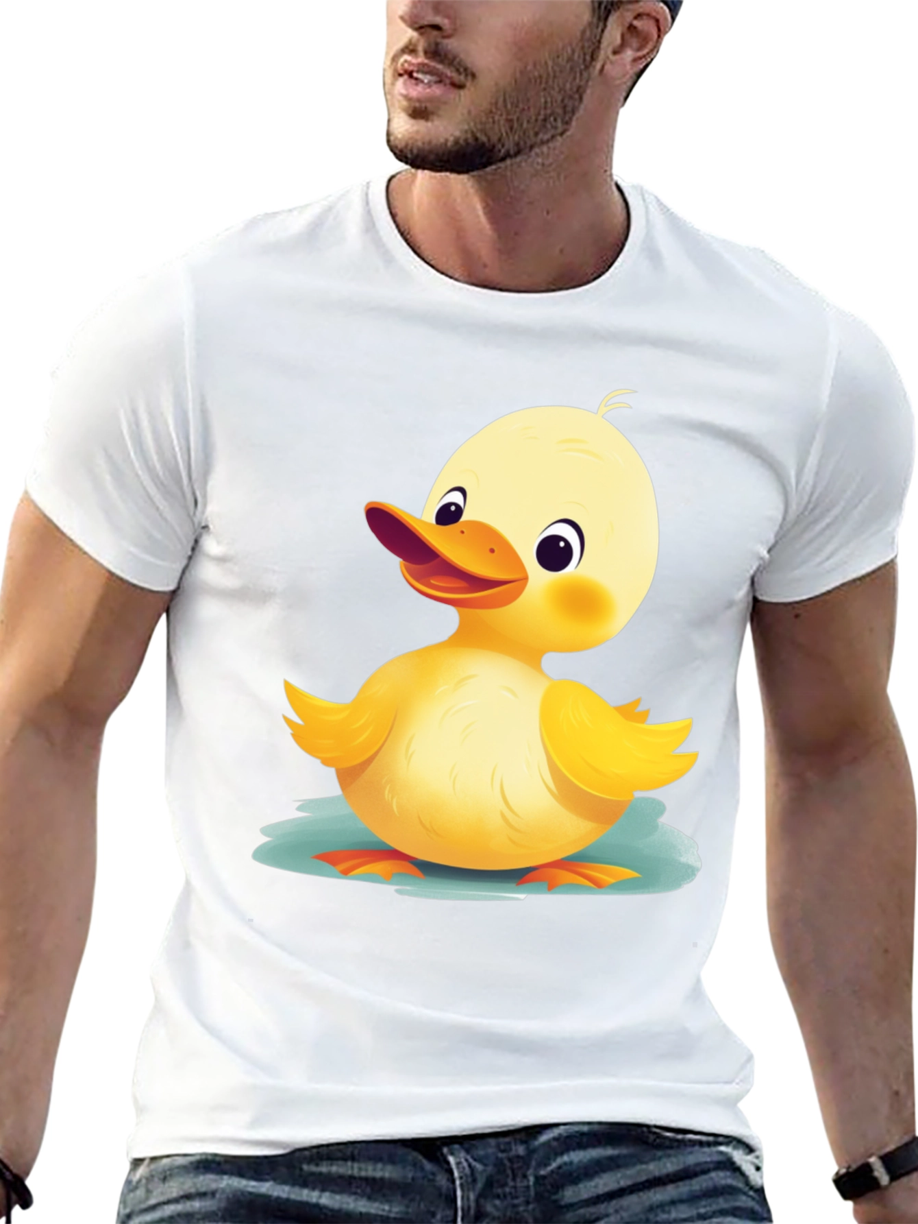 Black Cute Duckling Graphic T-Shirt - Soft Cotton Blend view 13